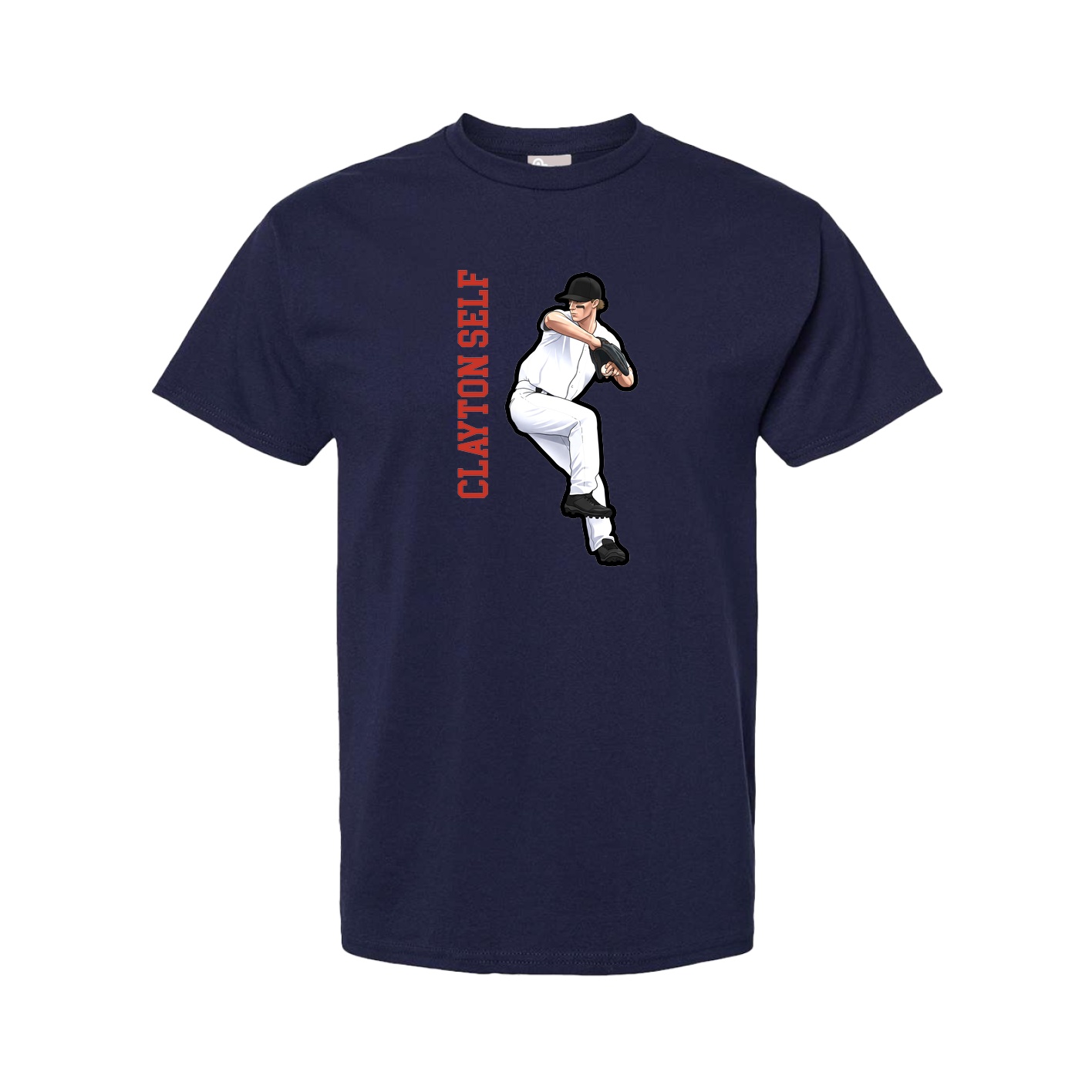 Tee — Name Vertical in Navy