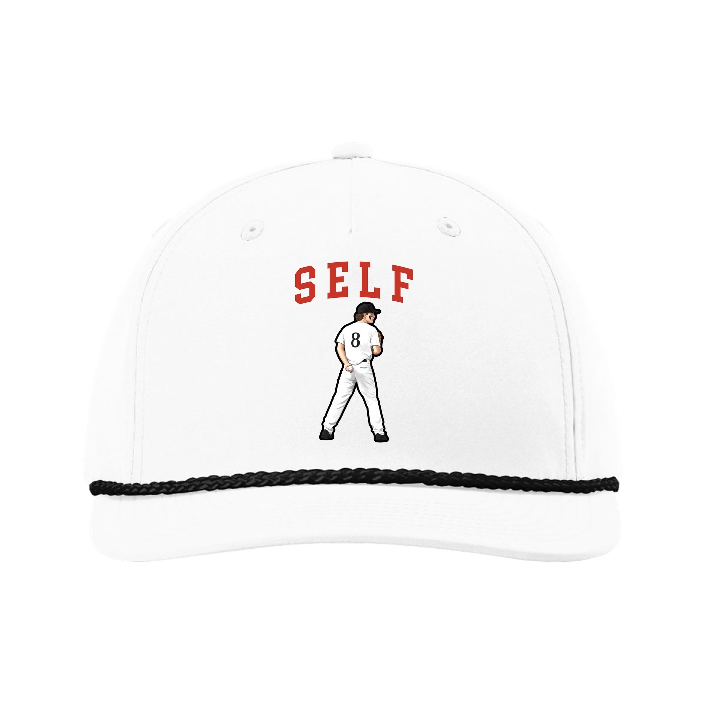 Five-Panel Classic Rope Cap — Shirsey in White
