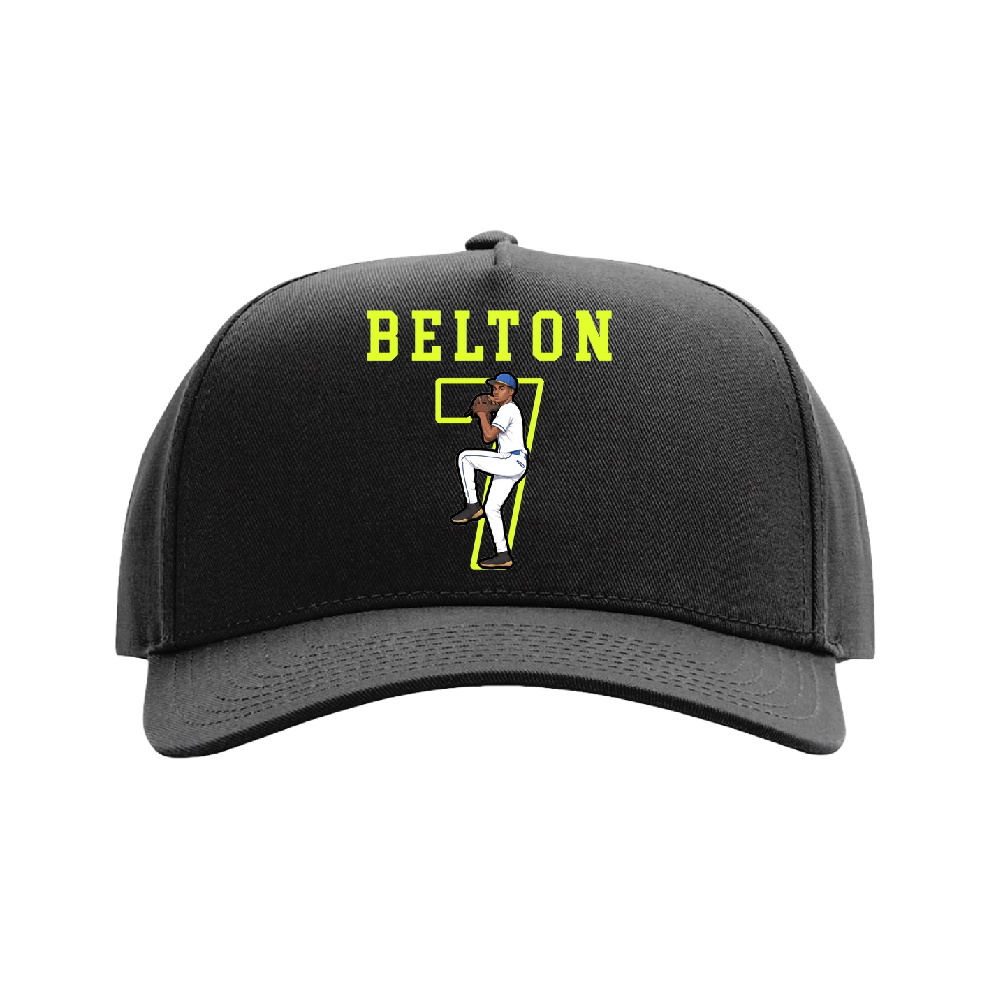 Full Fabric Five-Panel Champ Cap — Shirsey in Black