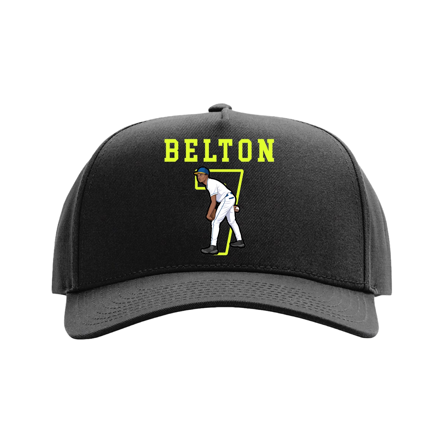 Full Fabric Five-Panel Champ Cap — Shirsey in Black