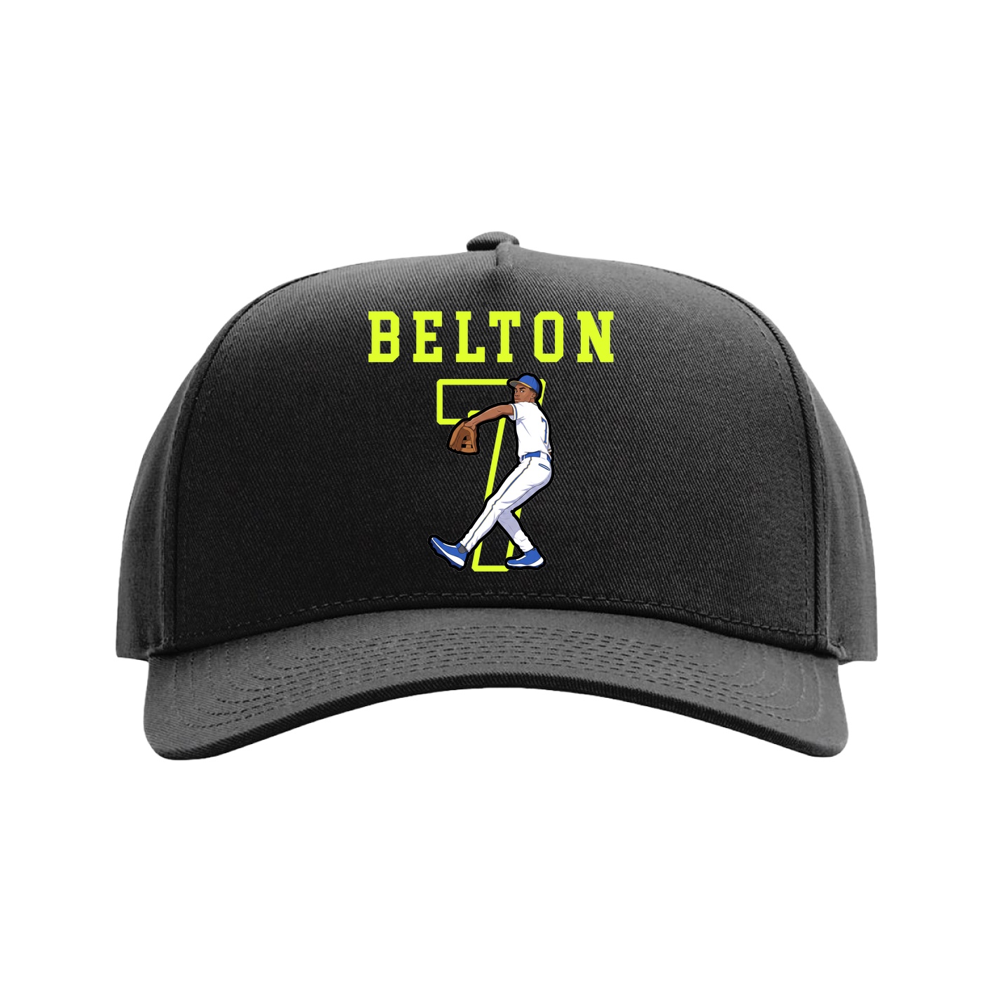 Full Fabric Five-Panel Champ Cap — Shirsey in Black