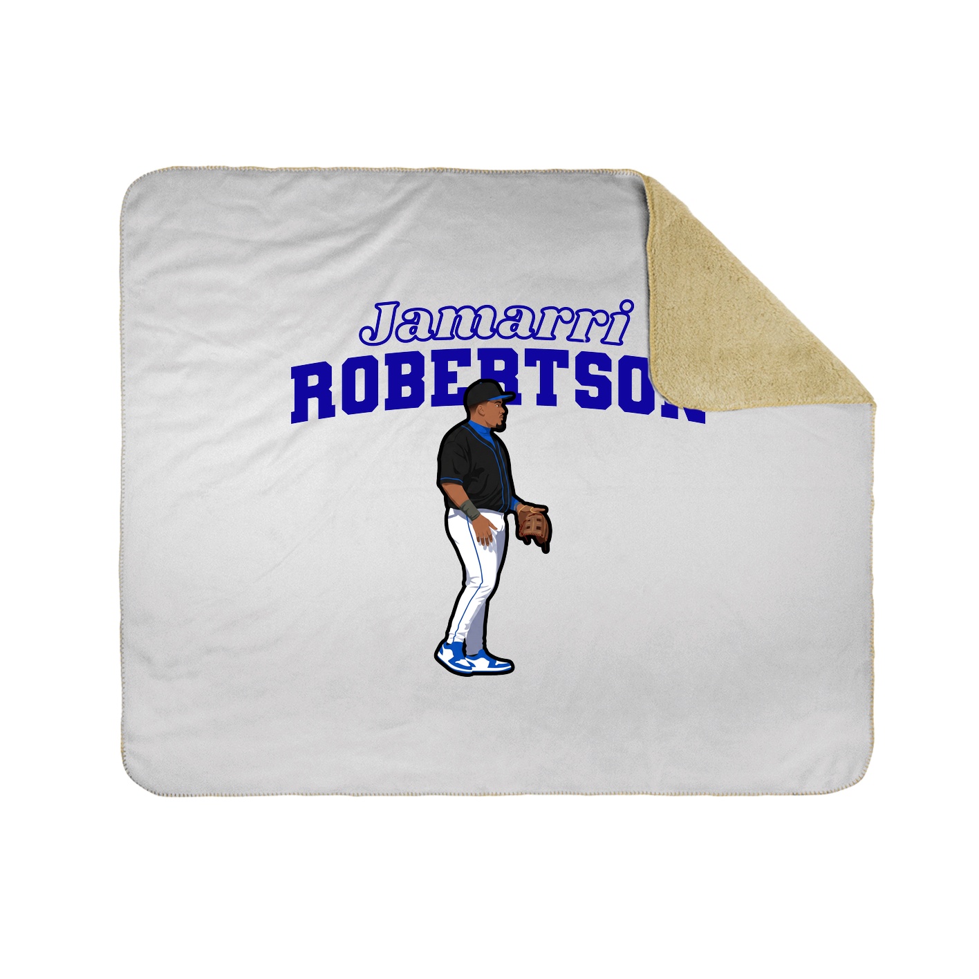 Throw Blanket — Name Arch in White