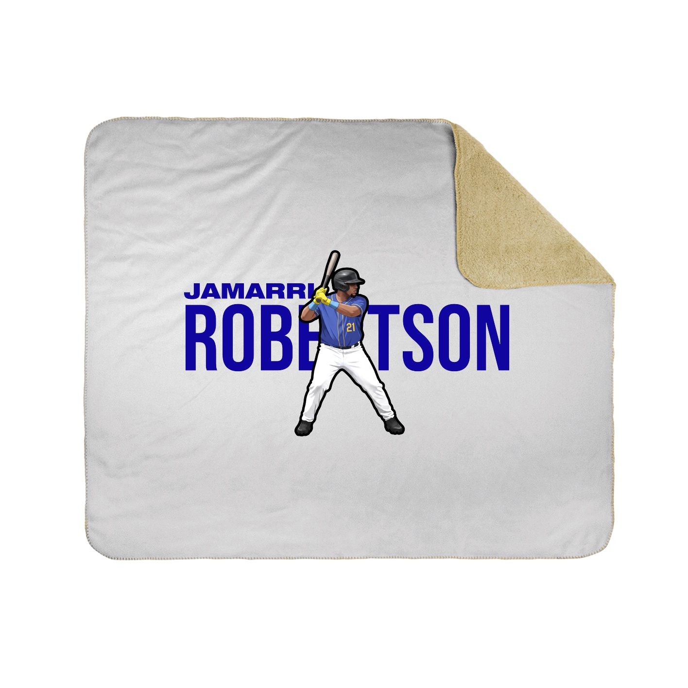 Throw Blanket — Player Name in White