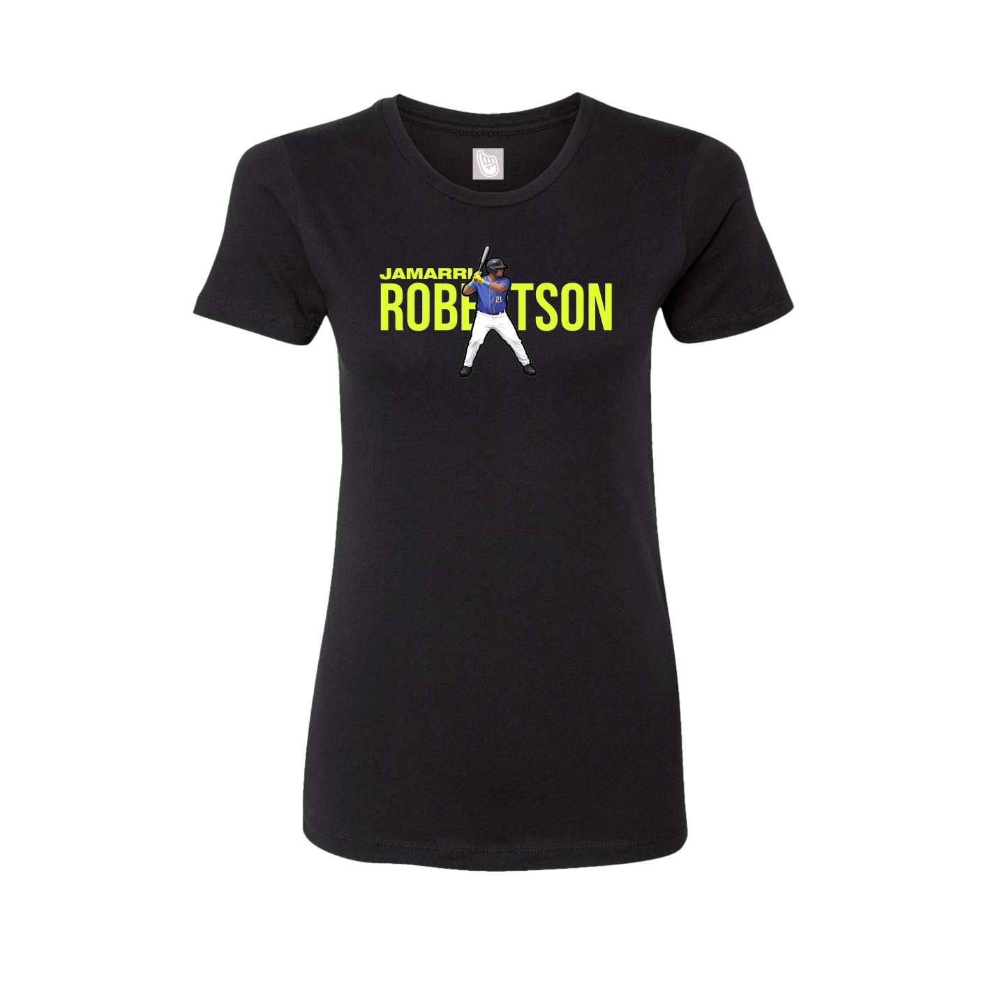 Fitted Women's Tee — Player Name in Black