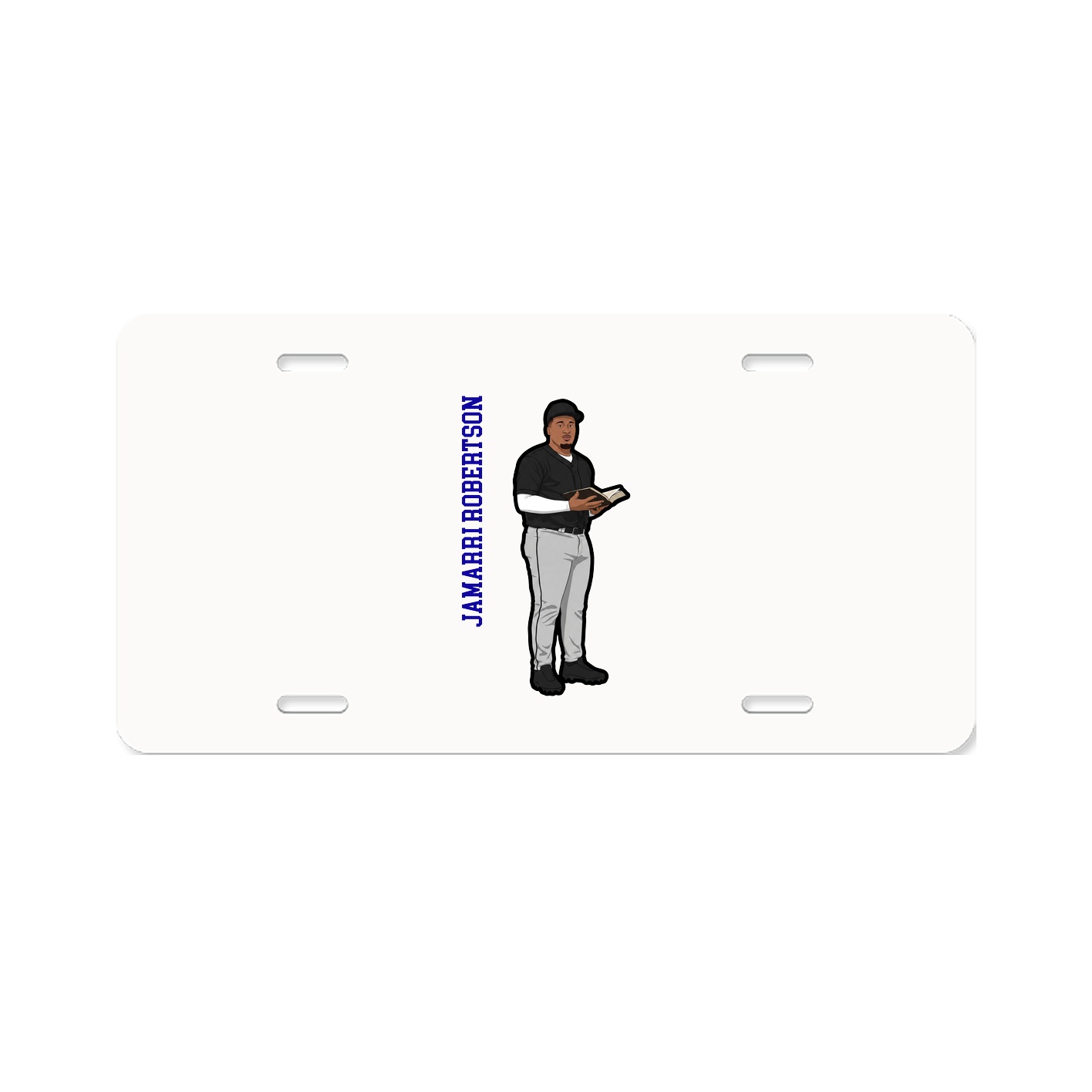 License Plate — Name Vertical in Classic