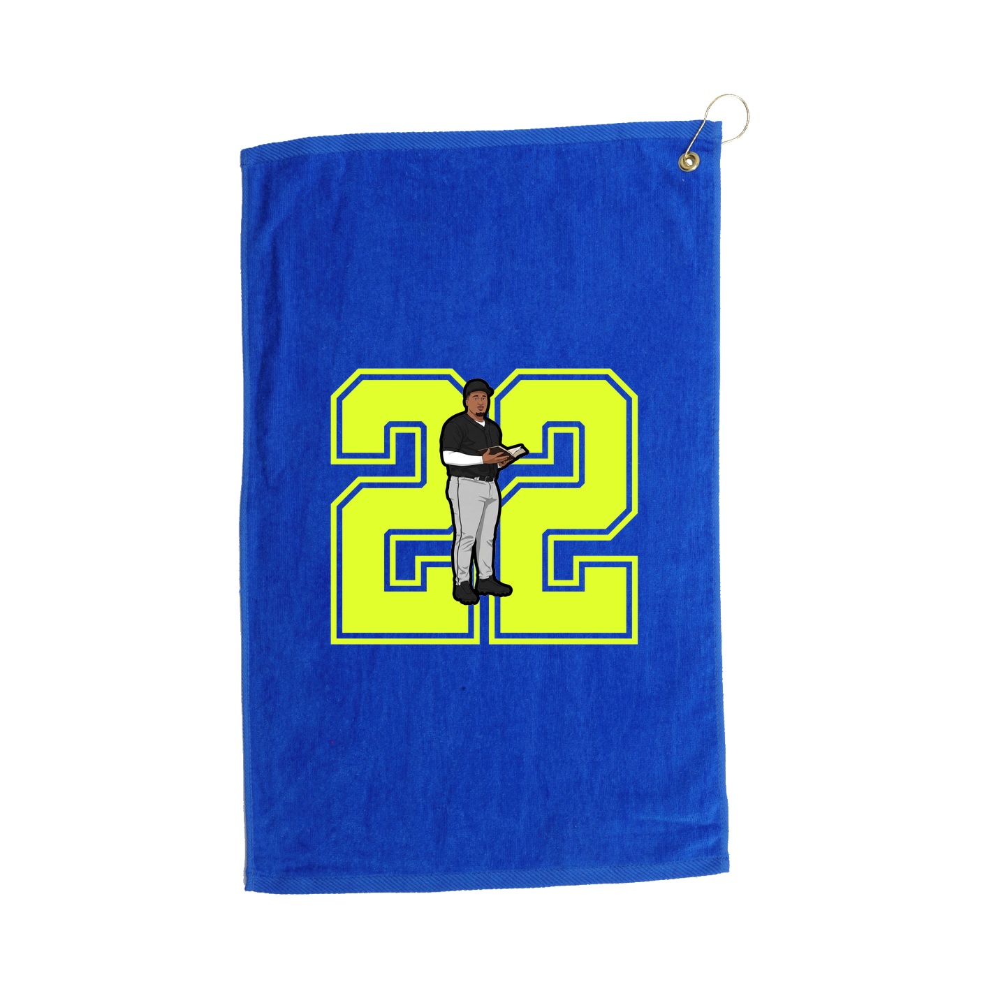 Golf Towel — Number in Royal