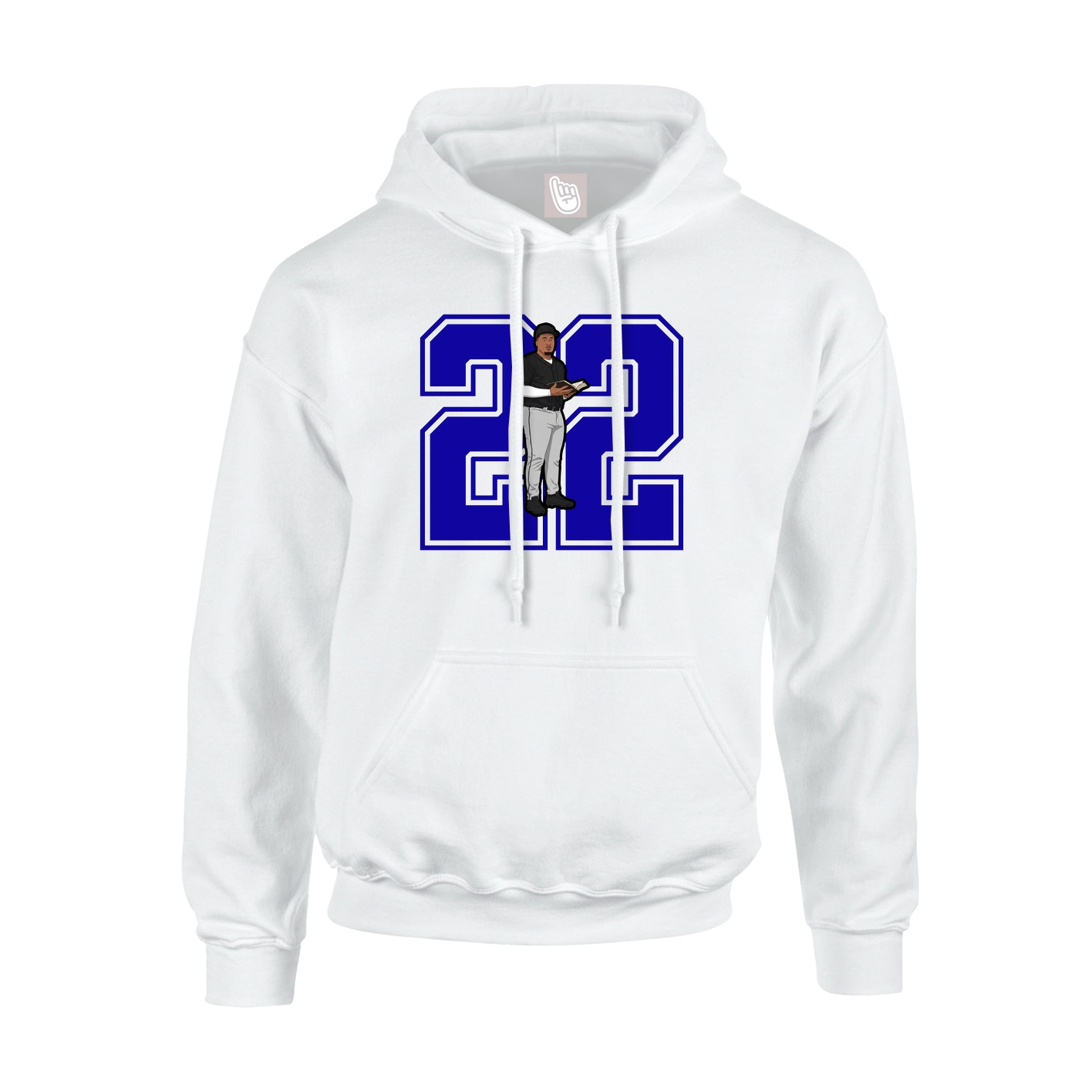 Youth Hoodie — Number in White