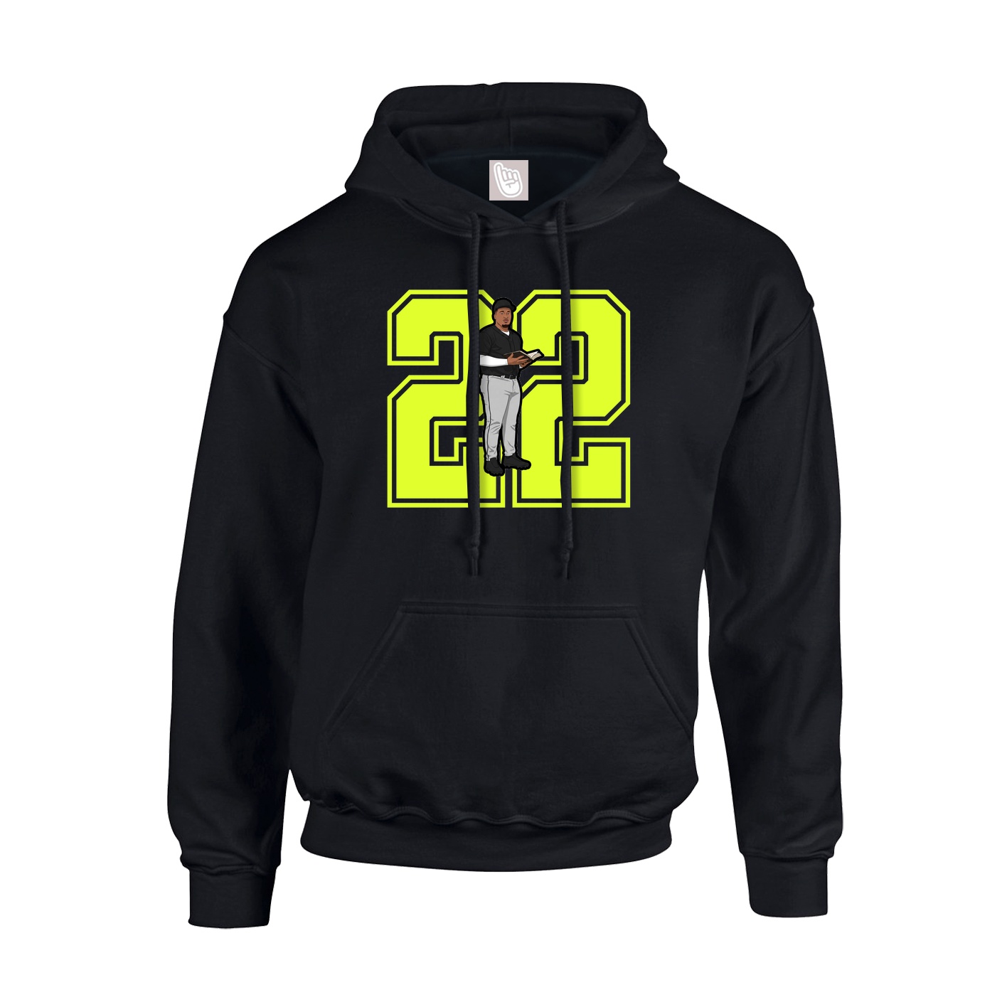 Youth Hoodie — Number in Black