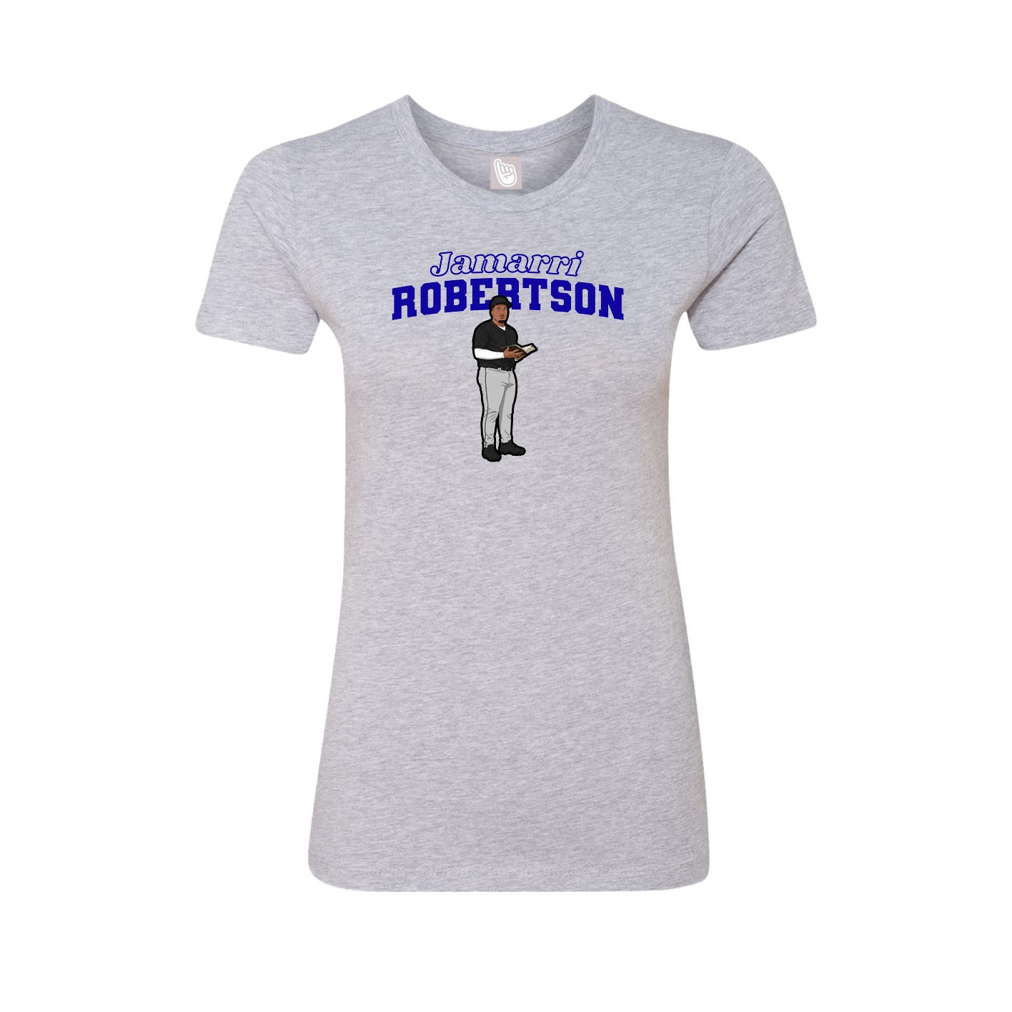 Womens Tee — Name Arch in Grey