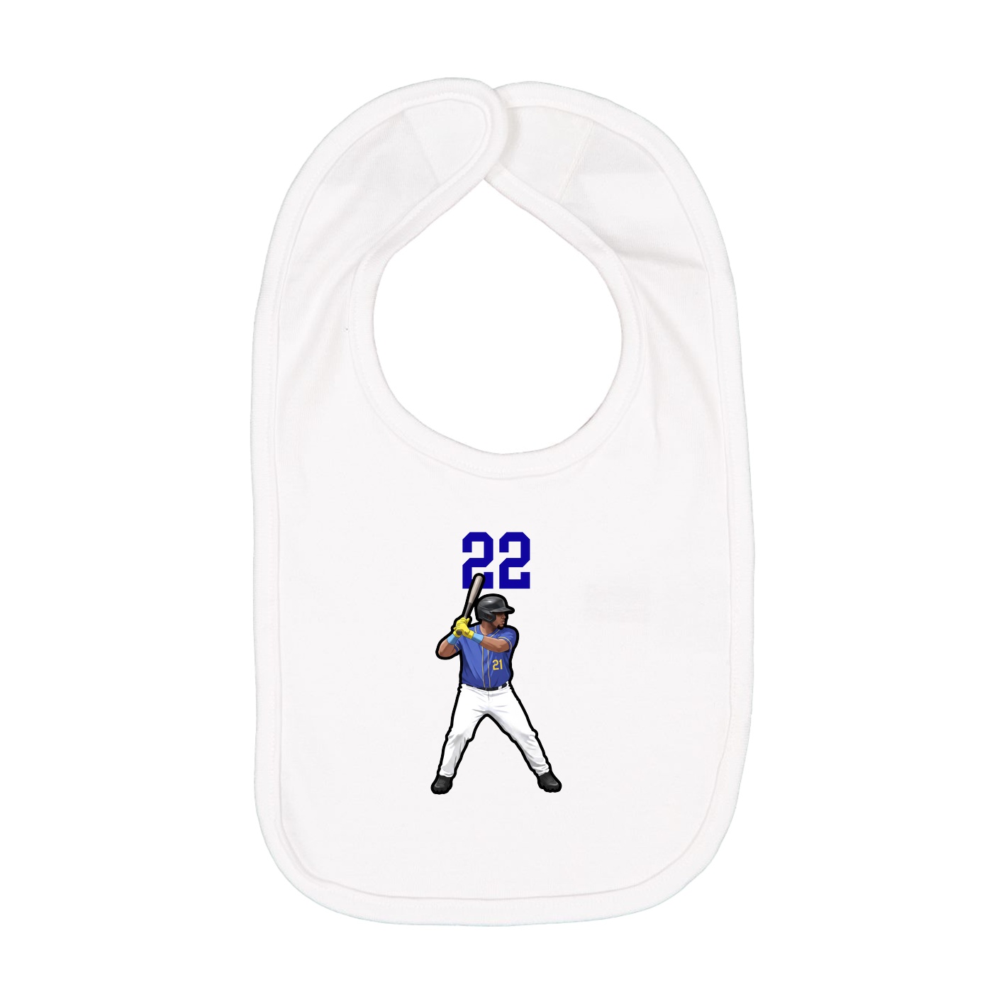 Infant Bib — Number Top in White