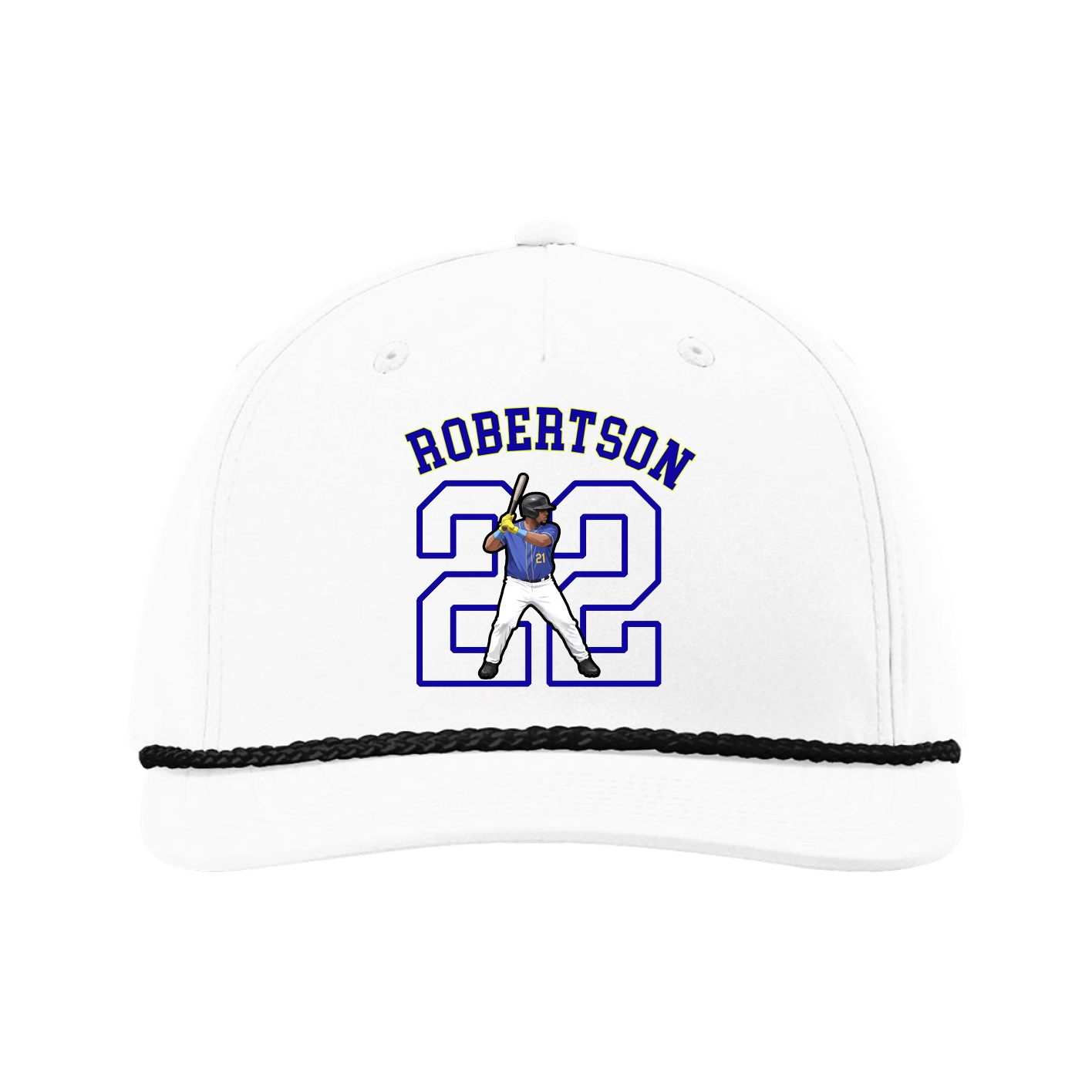 Five-Panel Classic Rope Cap — Shirsey Arch in White