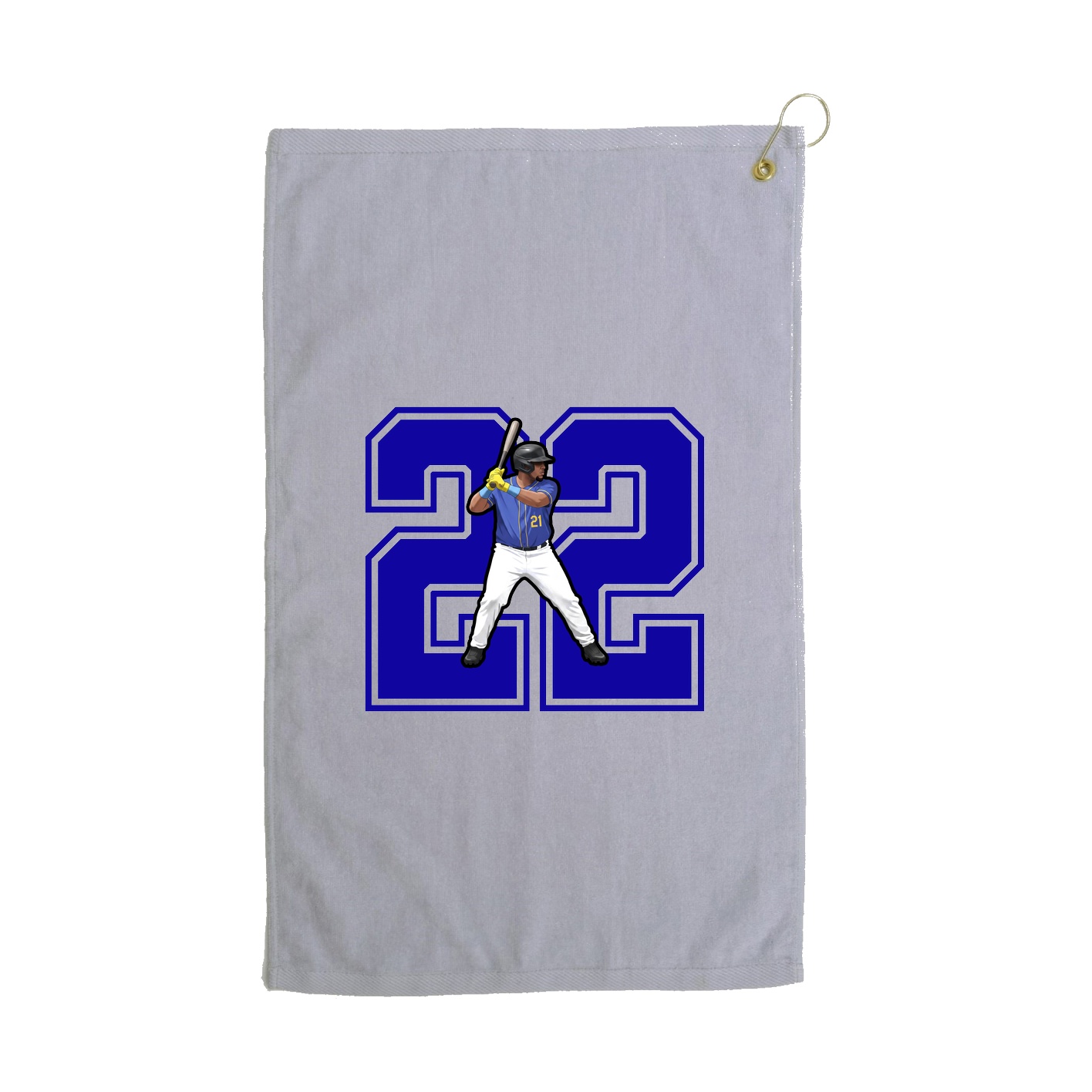 Golf Towel — Number in Grey