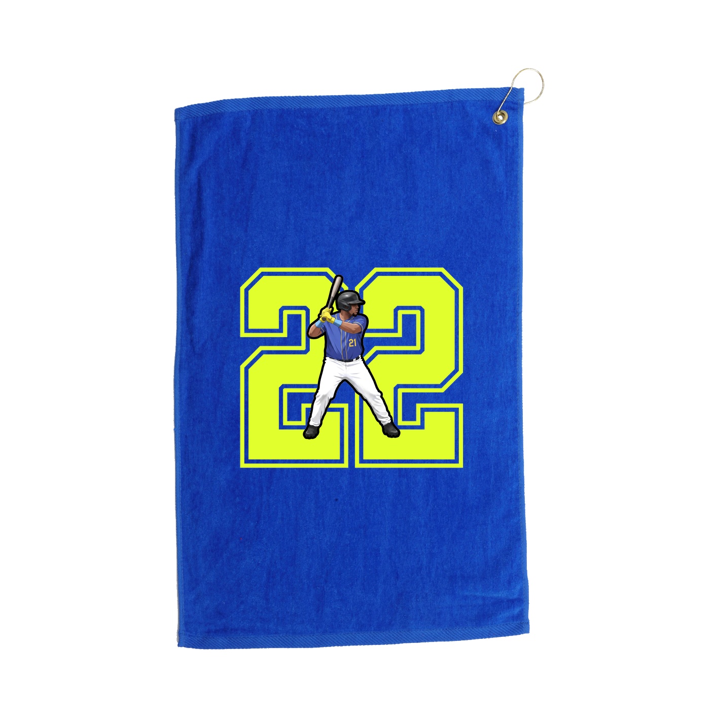 Golf Towel — Number in Royal