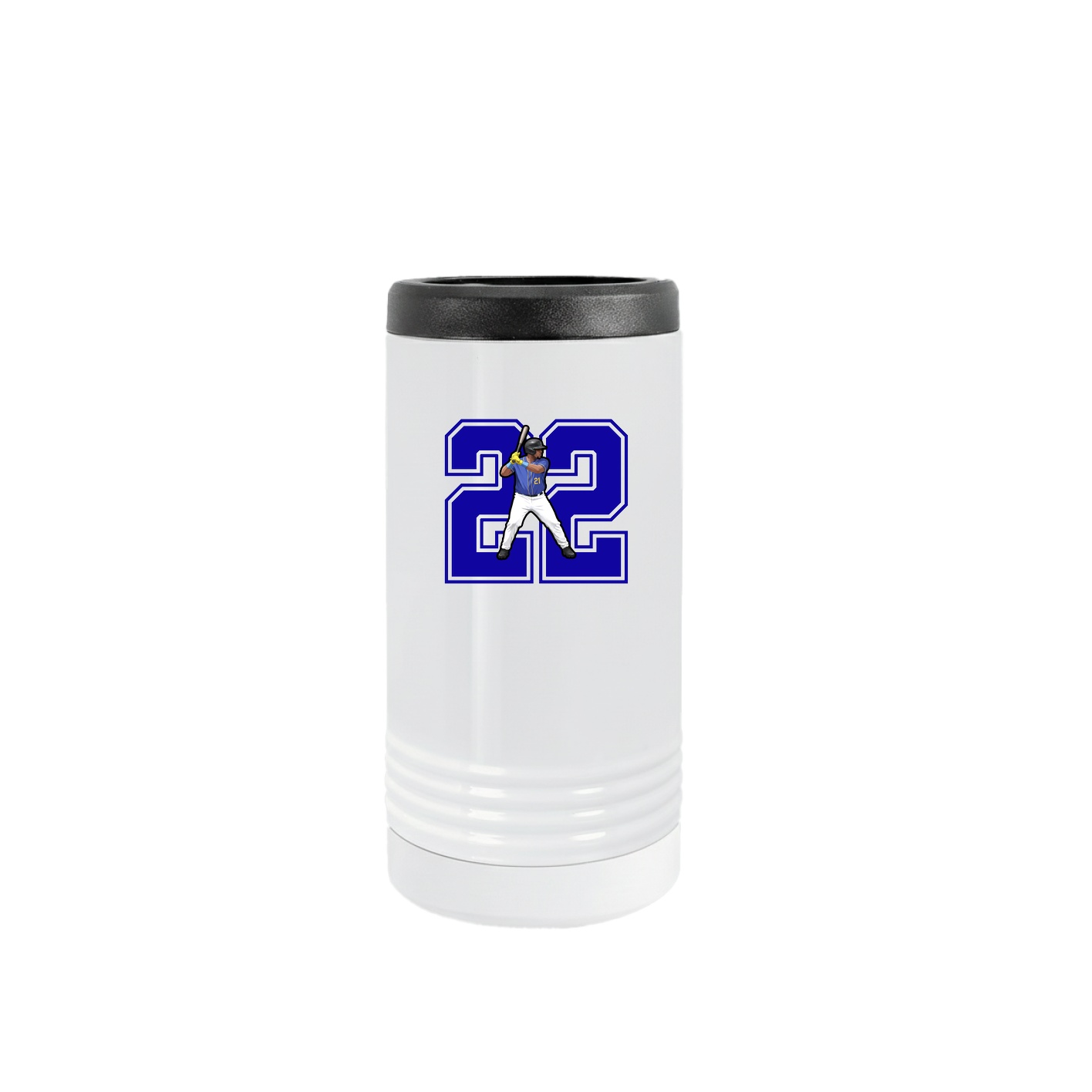 Slim Beverage Holder — Number in White