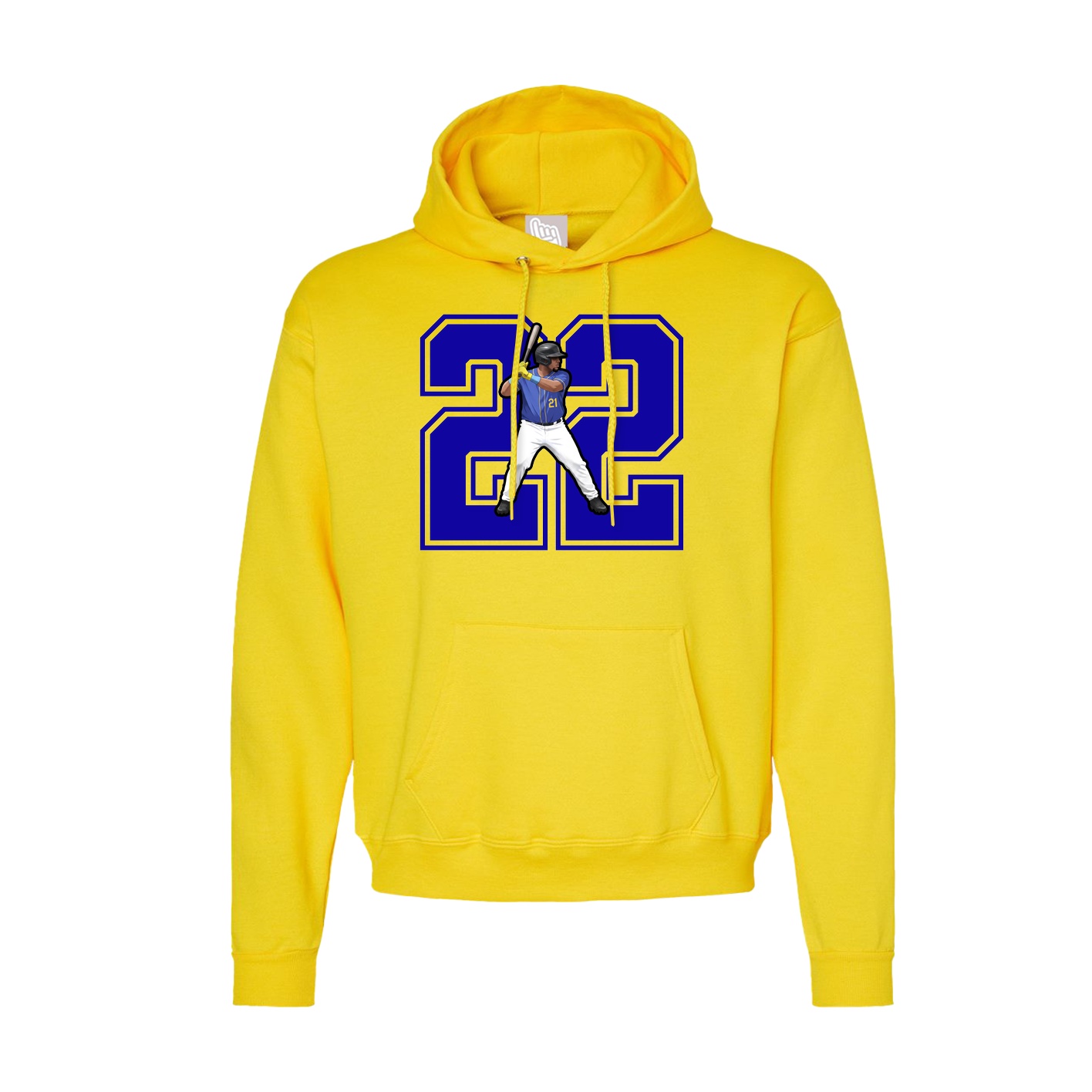 Hoodie — Number in Yellow
