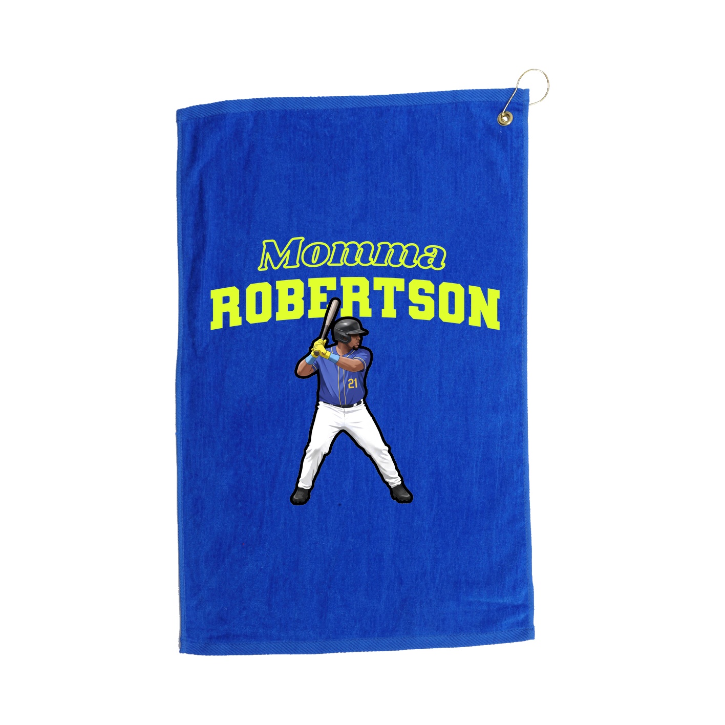 Golf Towel — Mothers Day Block in Royal