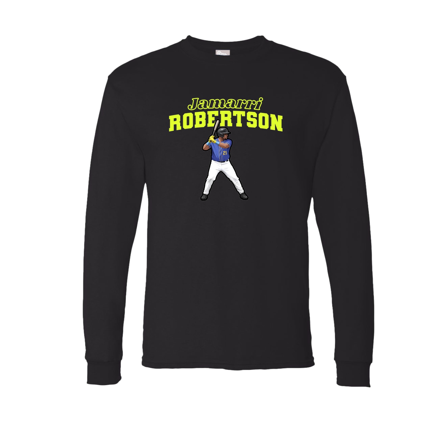 Long Sleeve Tee — Name Arch in Black