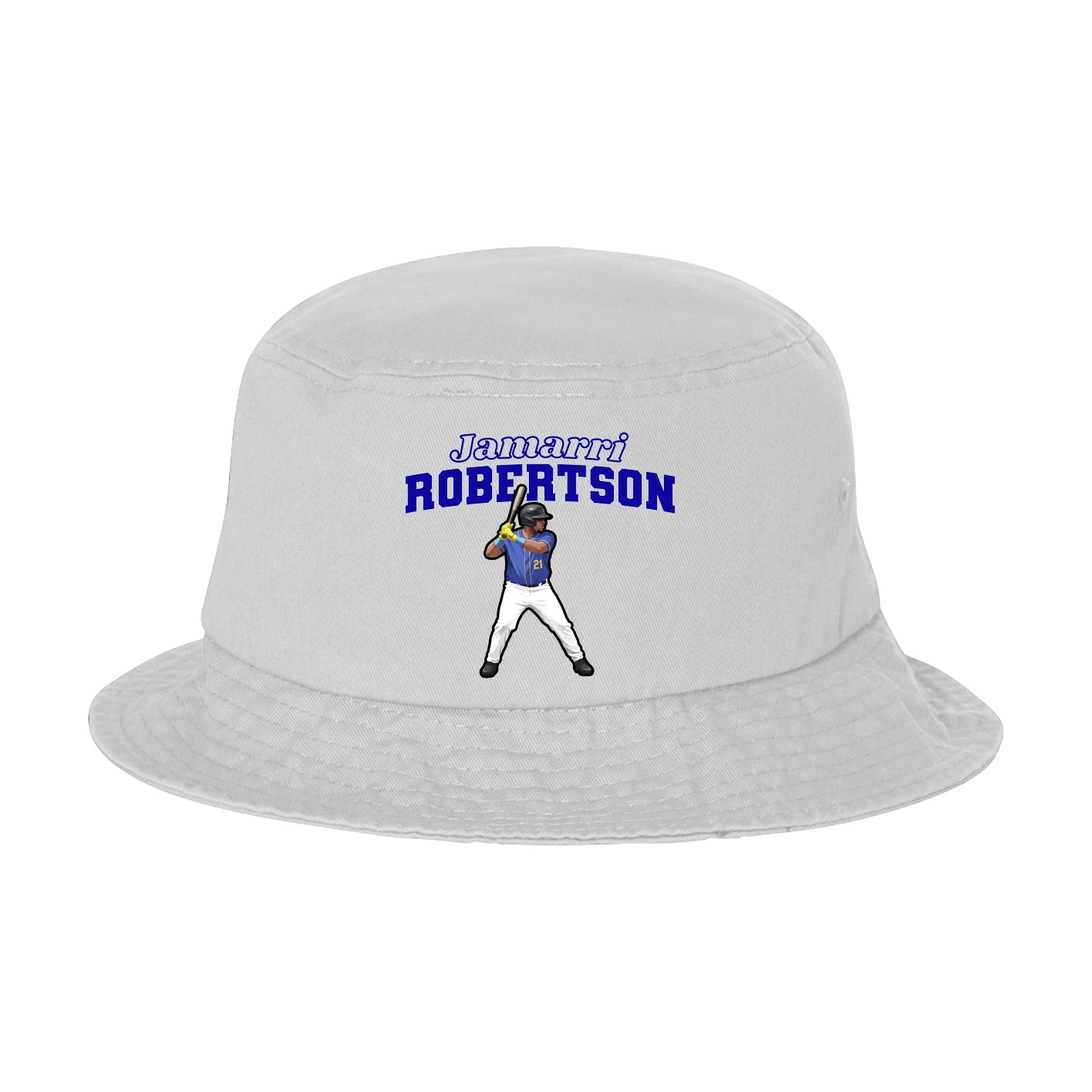 Bucket Cap — Name Arch in White