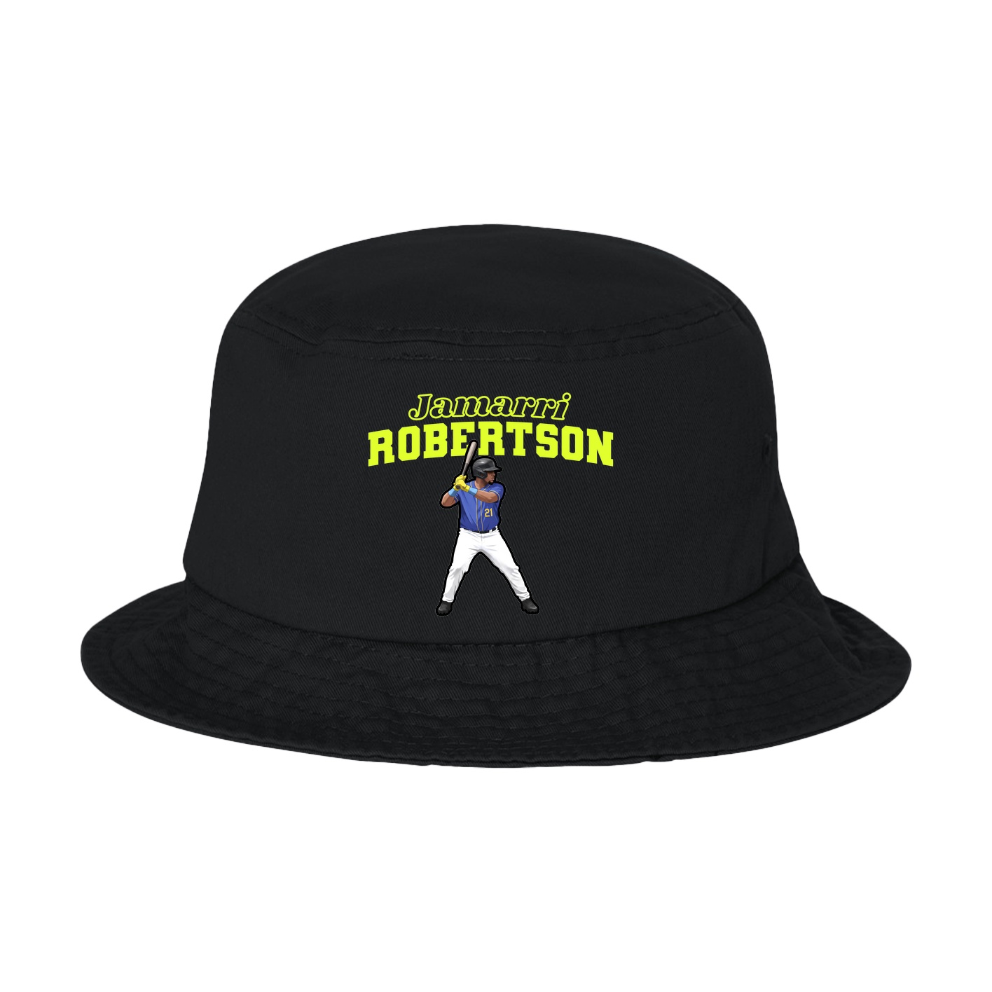 Bucket Cap — Name Arch in Black