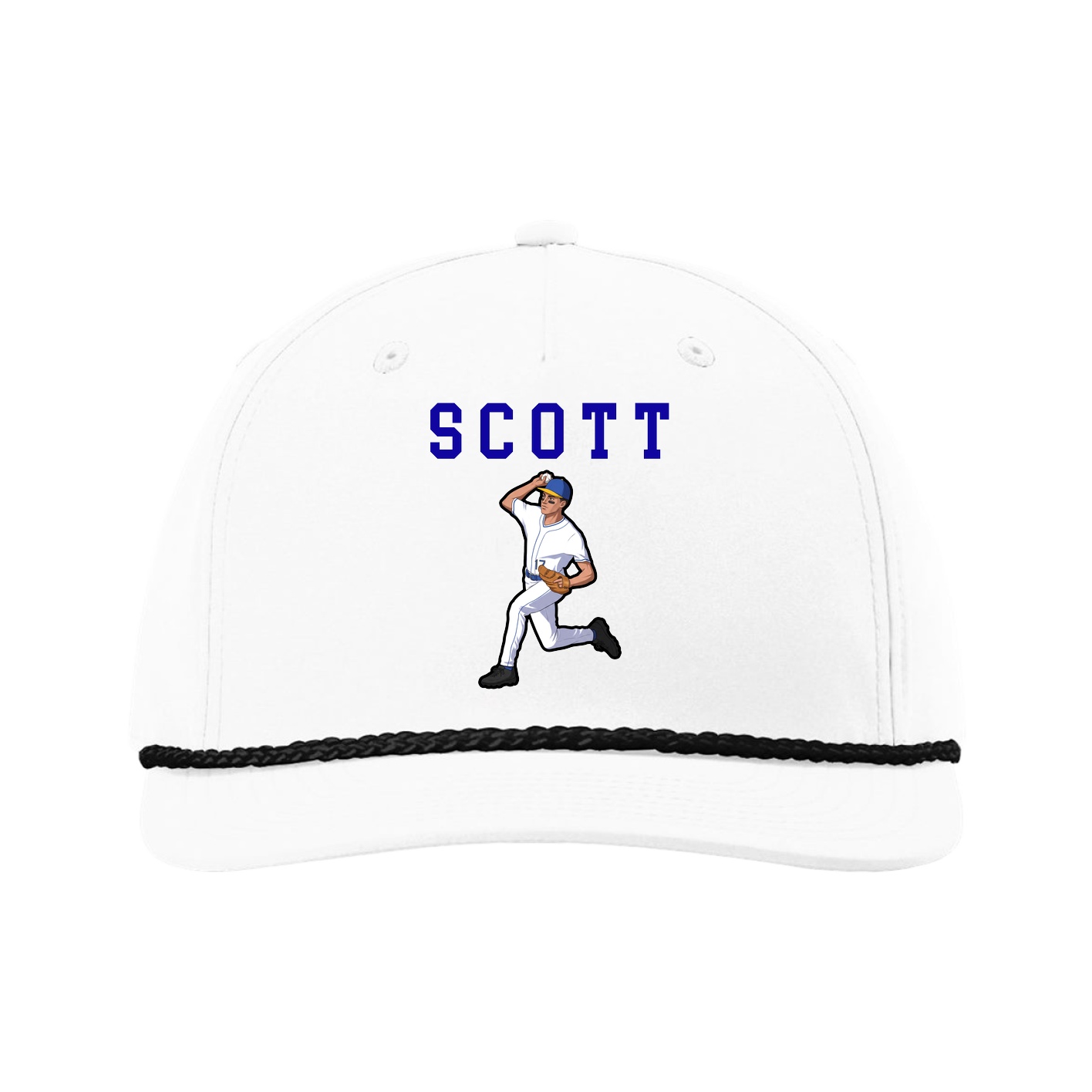 Five-Panel Classic Rope Cap — Shirsey in White