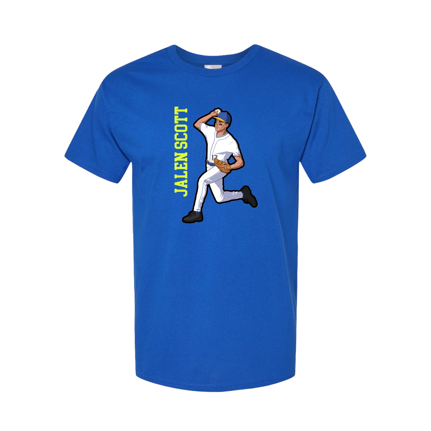 Tee — Name Vertical in Royal