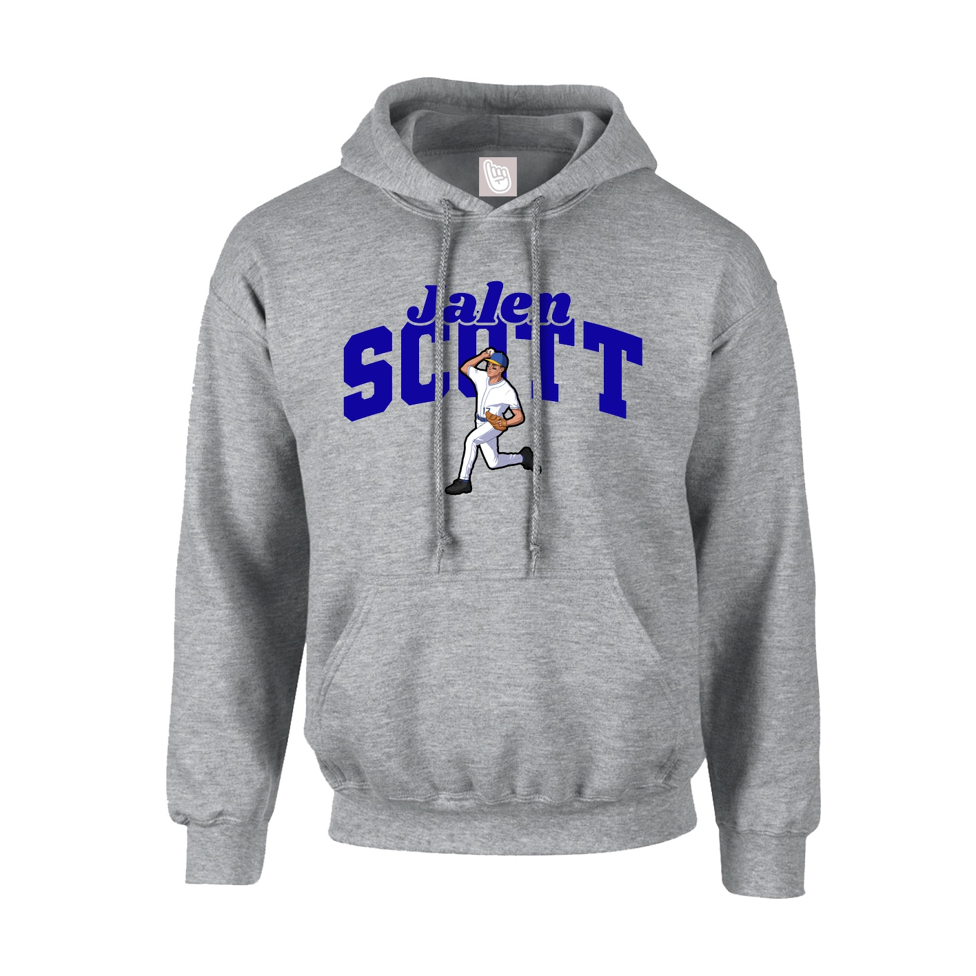 Youth Hoodie — Signature Arch in Grey