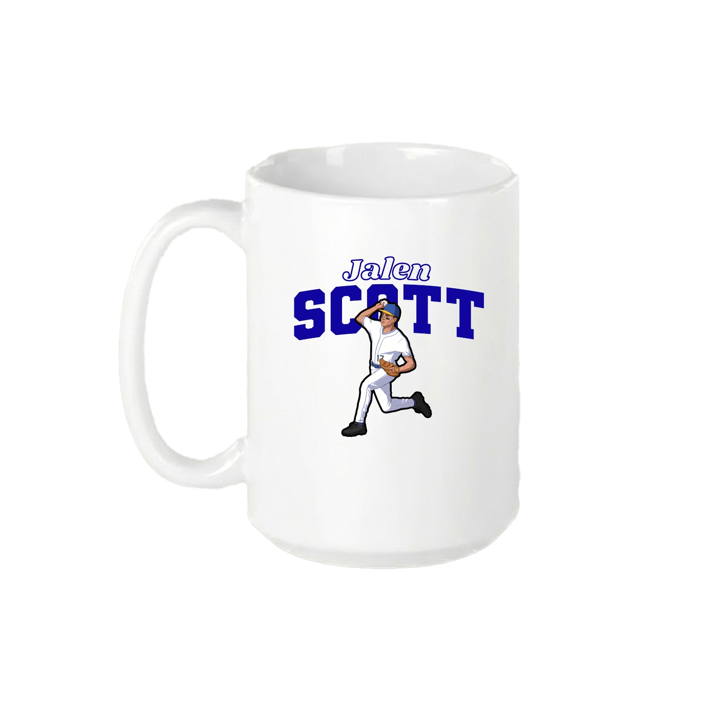 15oz Coffee Mug — Name Arch in White