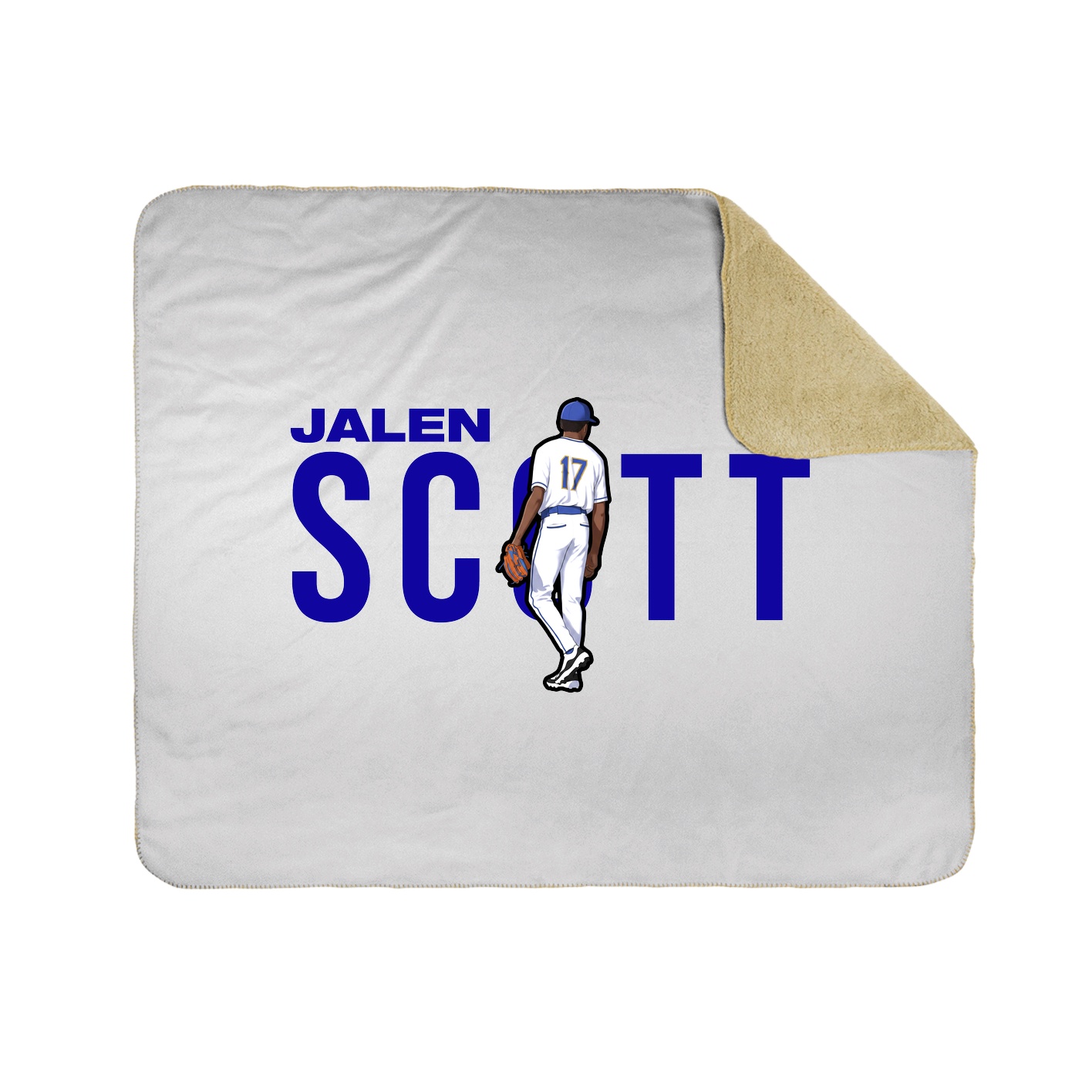 Throw Blanket — Player Name in White