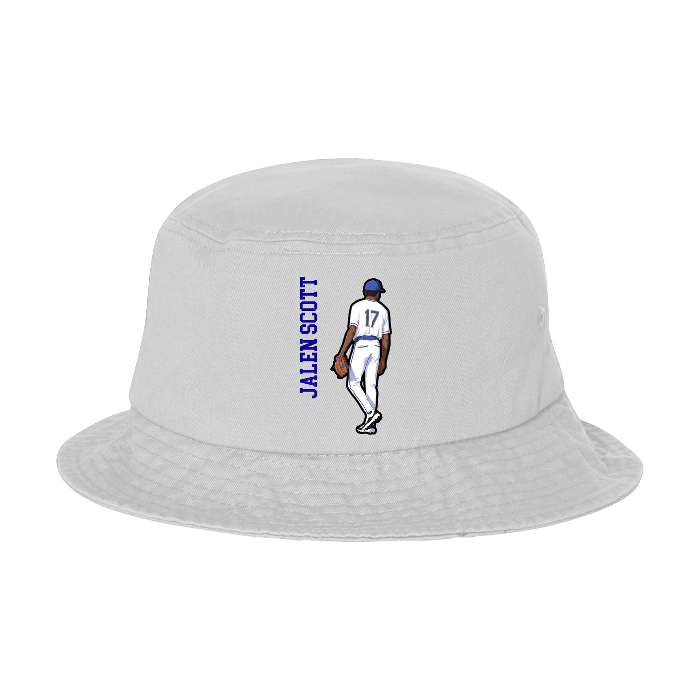 Bucket Cap — Name Vertical in White
