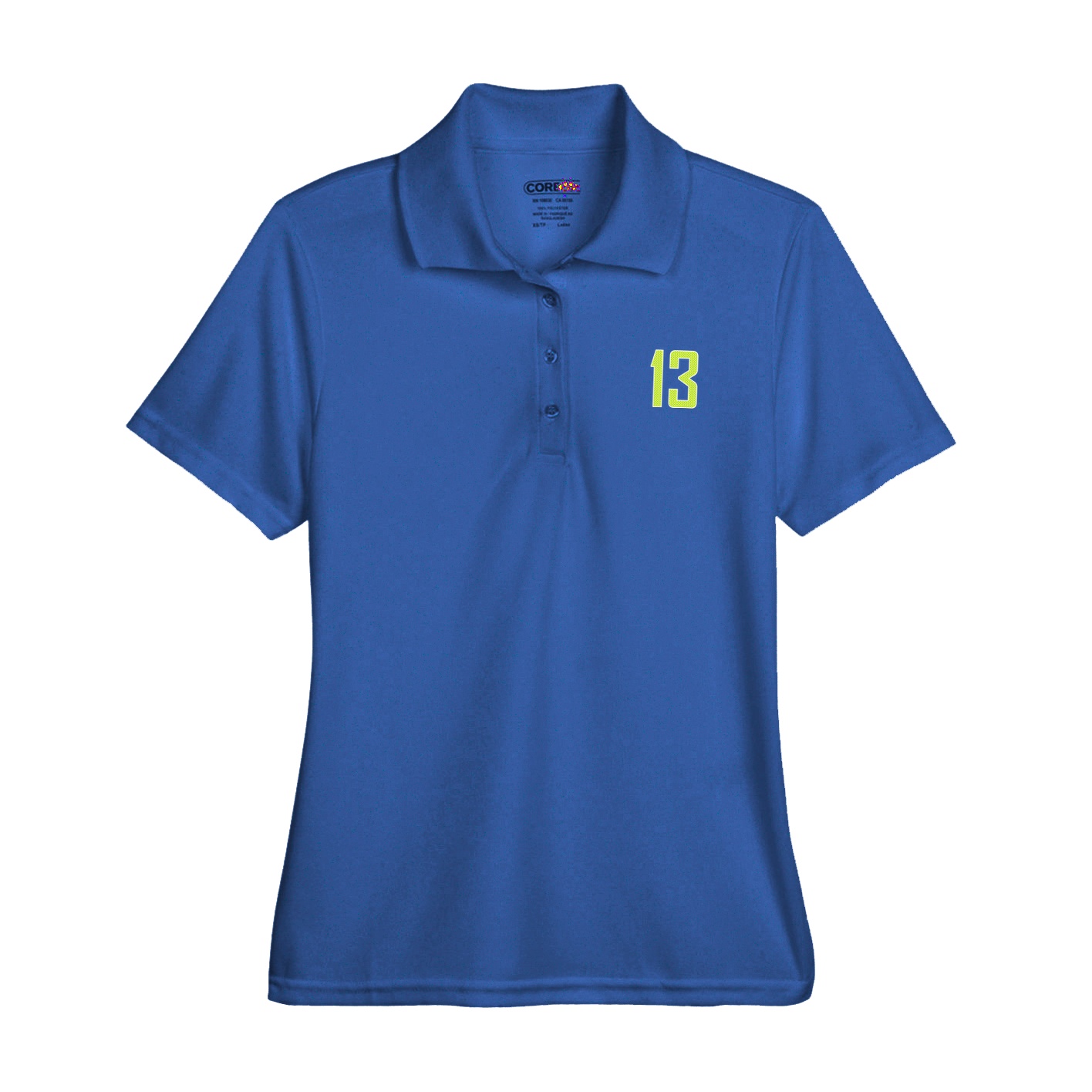 Womens Performance Polo — Front Shirsy in Royal