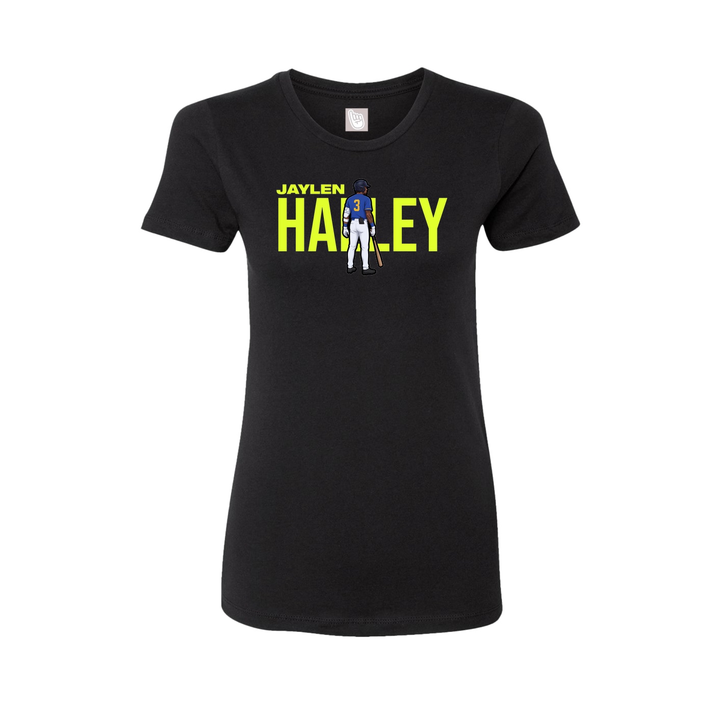 Fitted Women's Tee — Player Name in Black