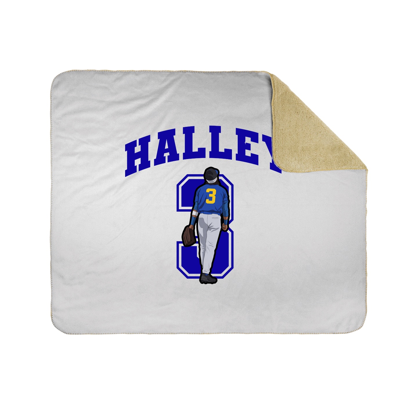 Throw Blanket — Number in White
