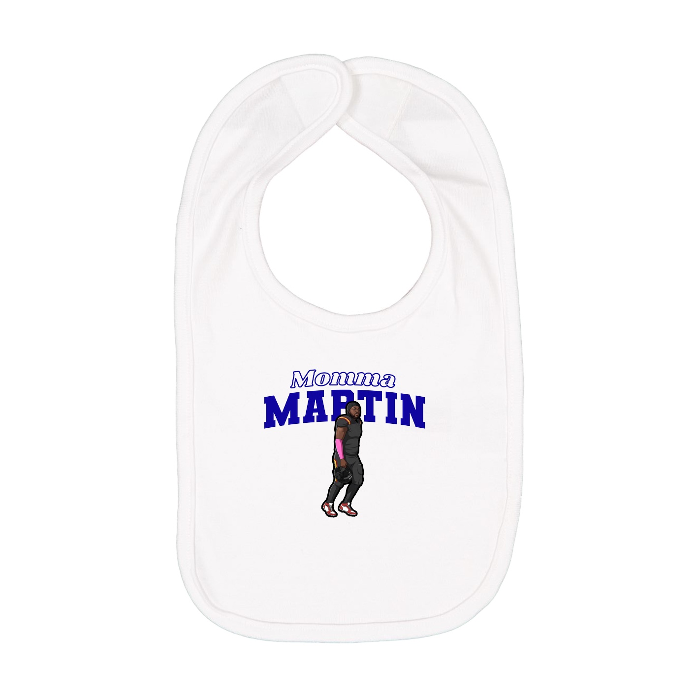 Infant Bib — Mothers Day Block in White