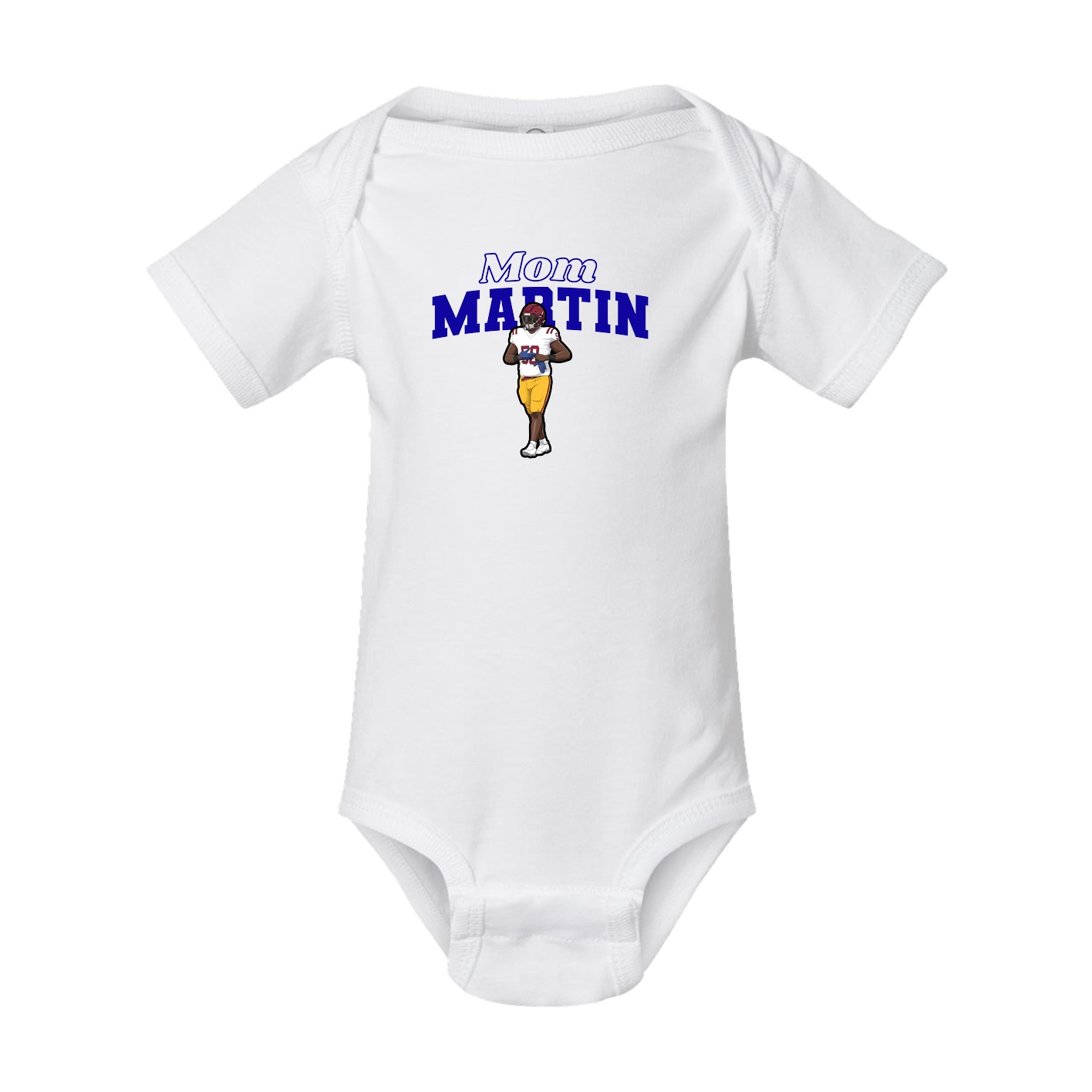 Baby Onesie — Mothers Day Block in White