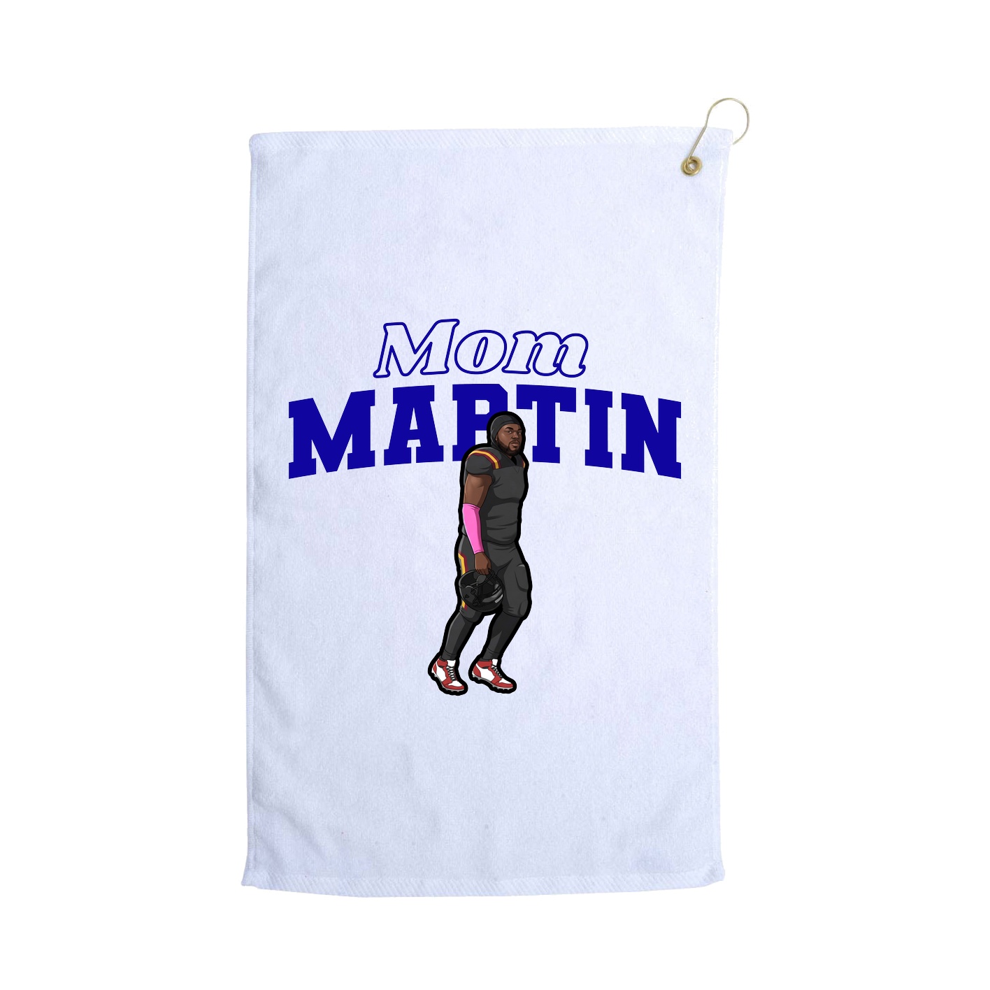 Golf Towel — Mothers Day Block in White