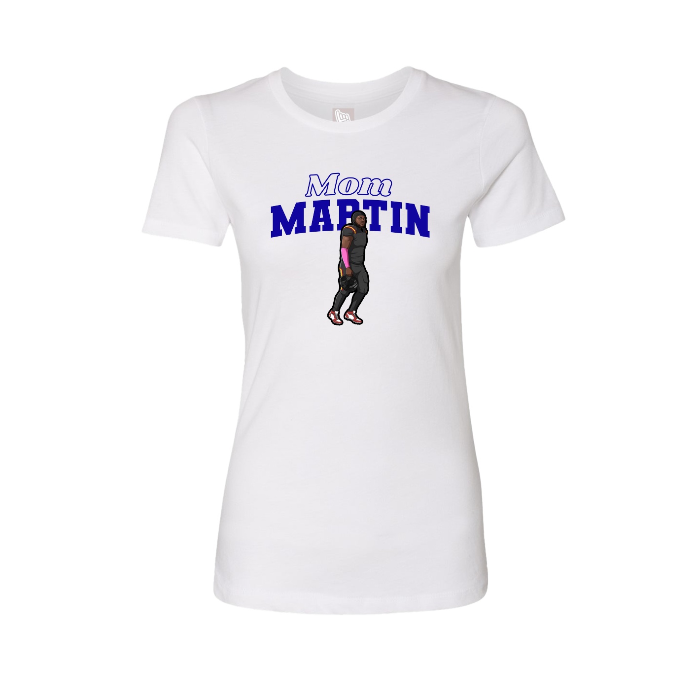 Womens Tee — Mothers Day Block in White