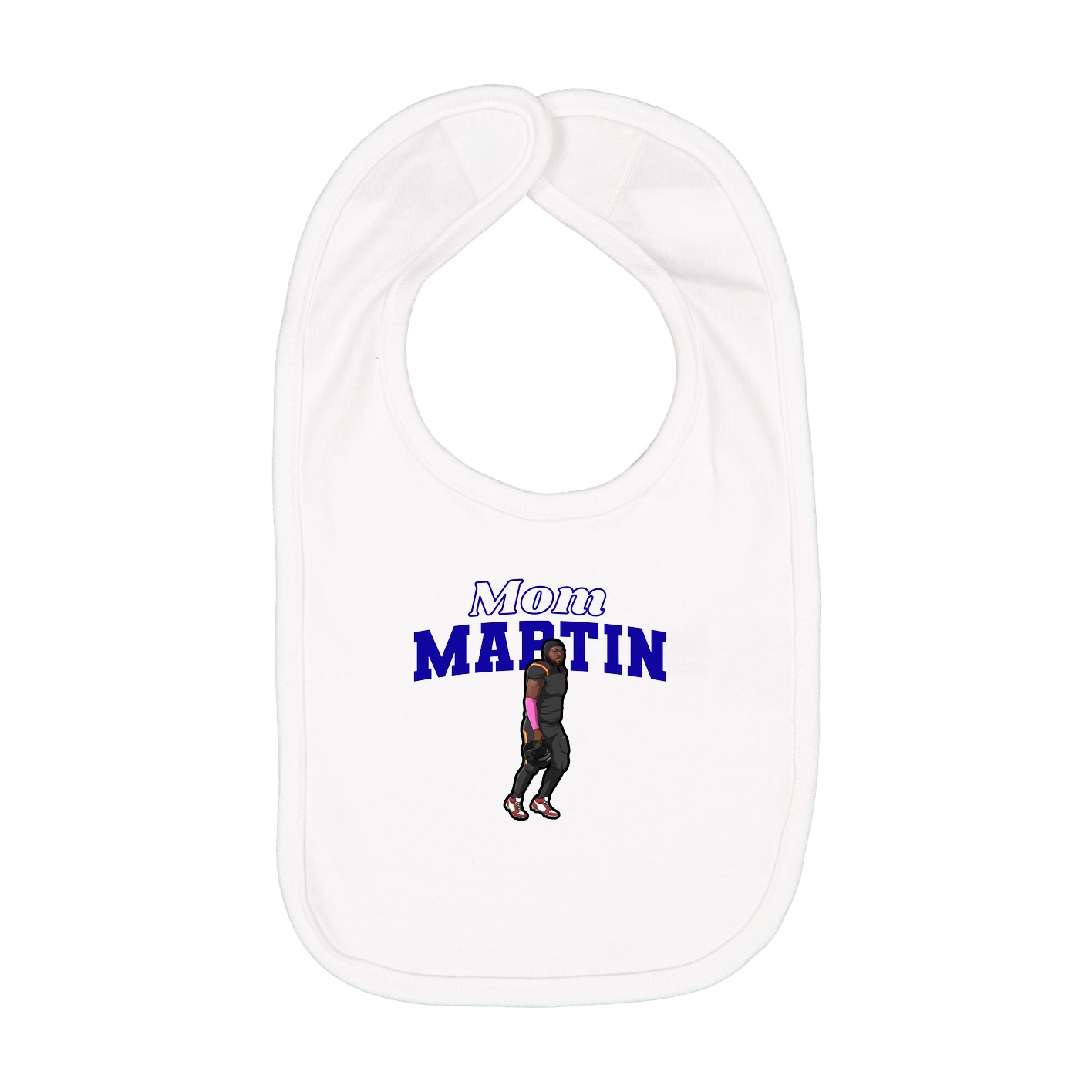 Infant Bib — Mothers Day Block in White