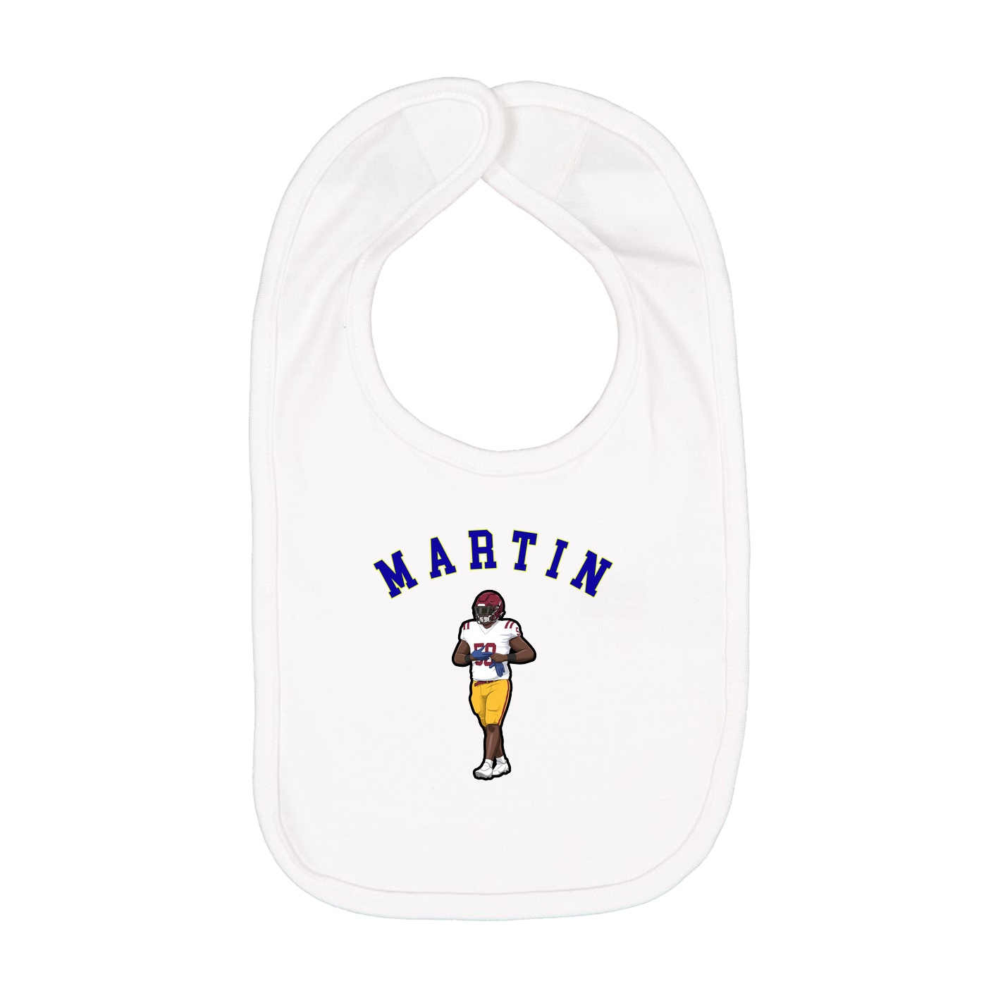 Infant Bib — Shirsey Arch in White