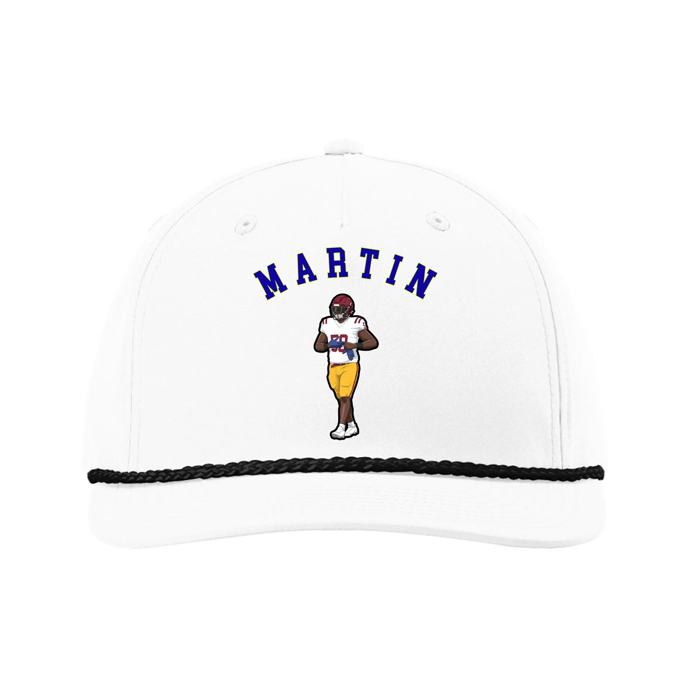 Five-Panel Classic Rope Cap — Shirsey Arch in White