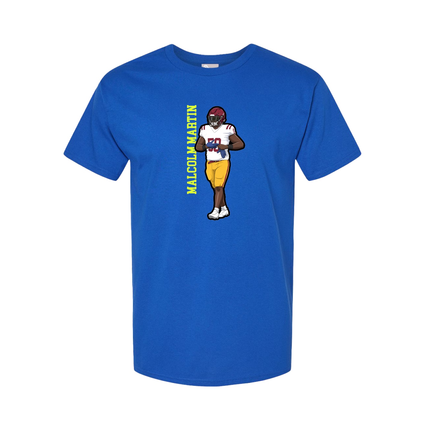 Youth Tee — Name Vertical in Royal