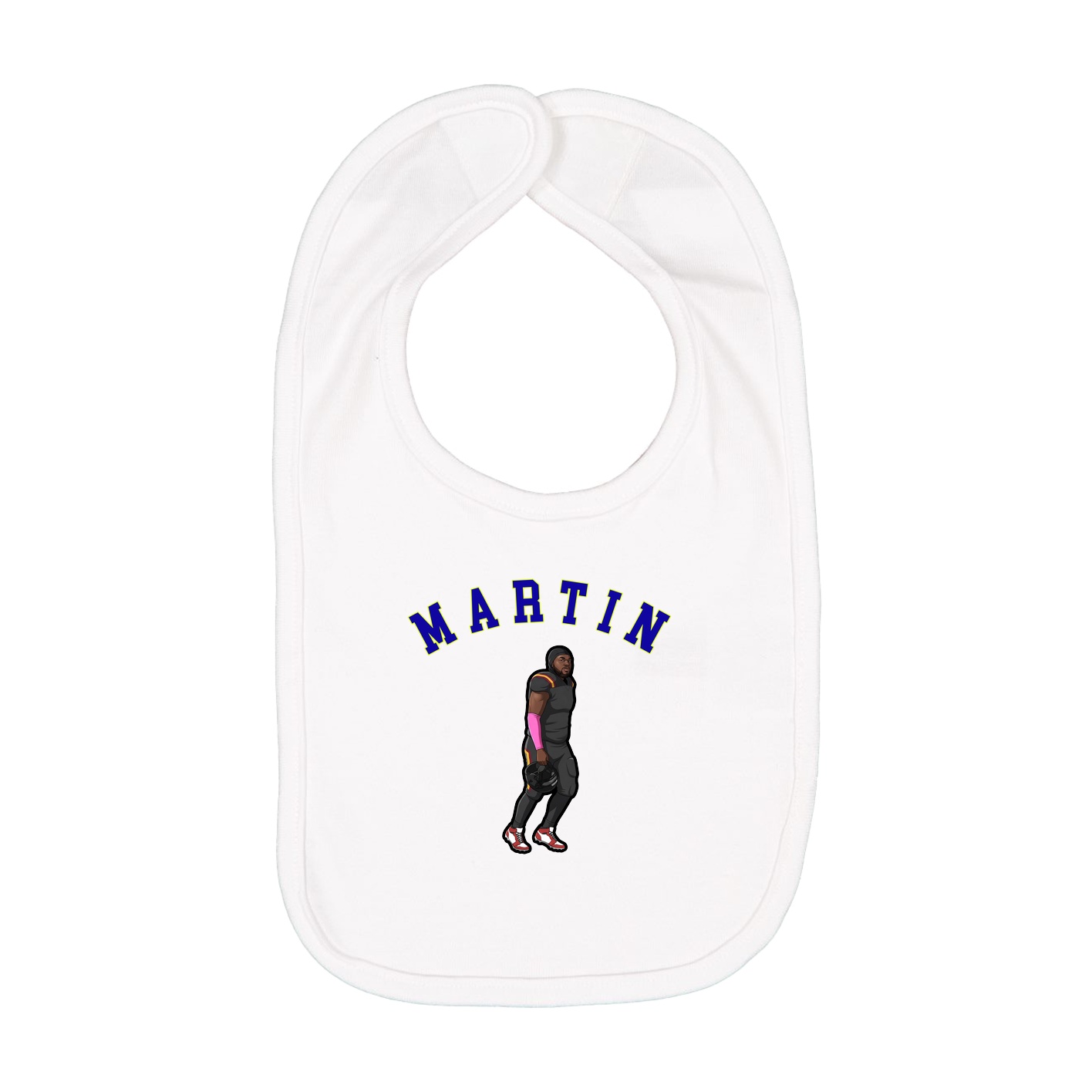 Infant Bib — Shirsey Arch in White