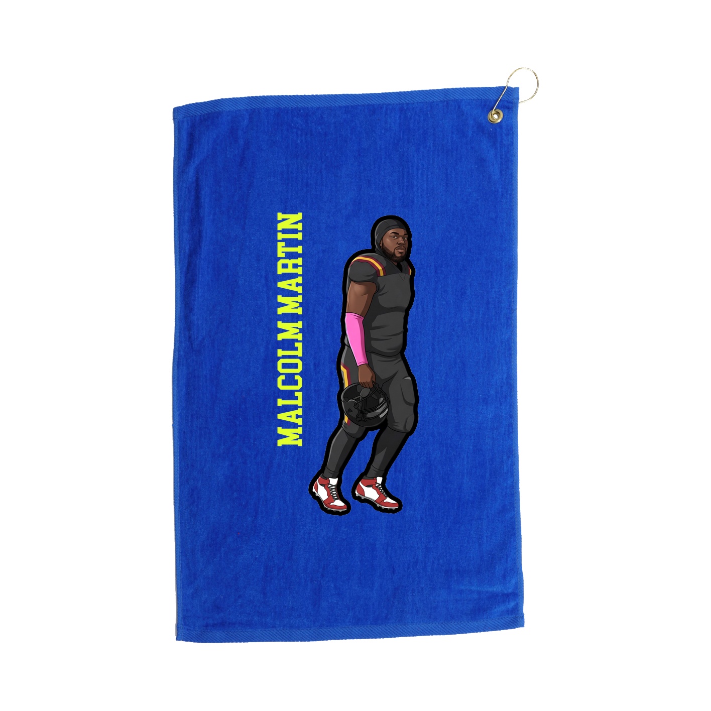 Golf Towel — Name Vertical in Royal