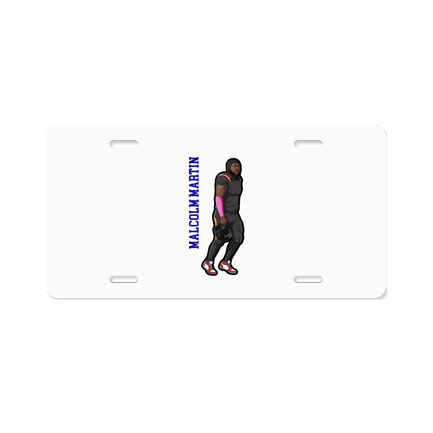 License Plate — Name Vertical in Classic