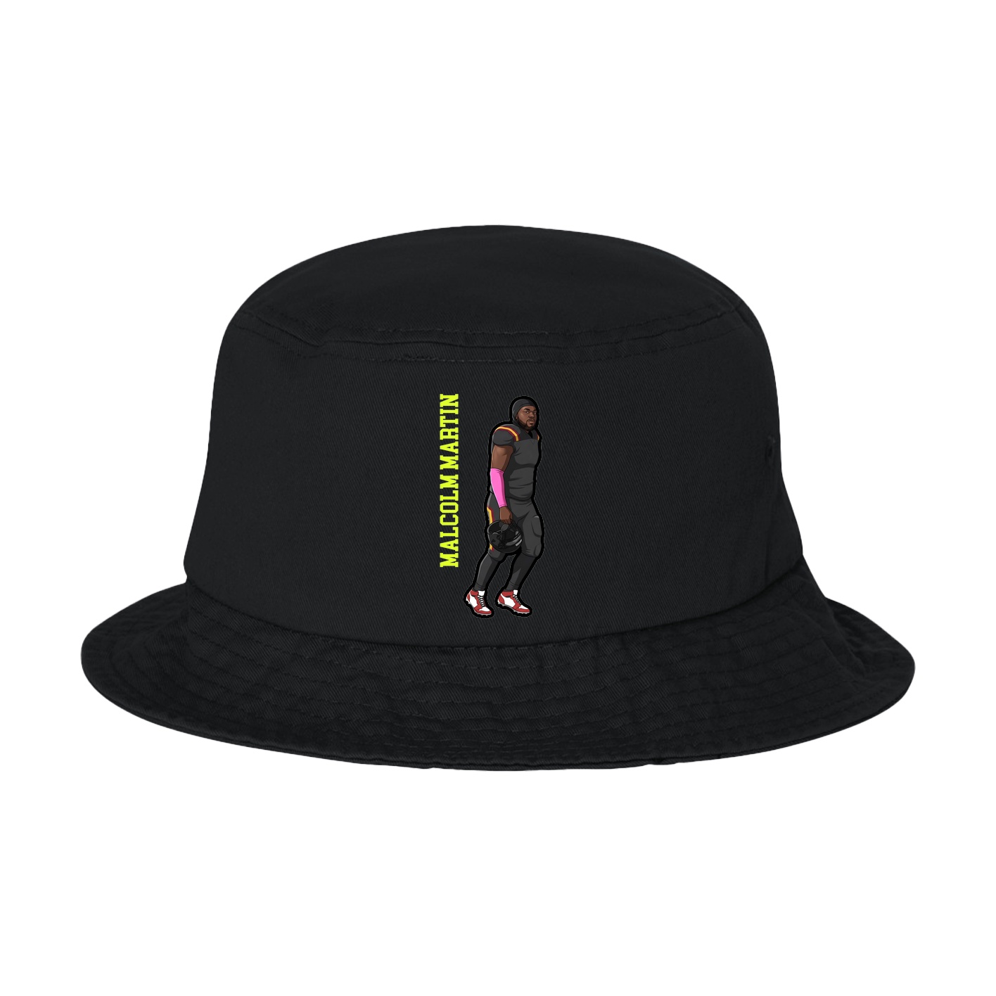 Bucket Cap — Name Vertical in Black