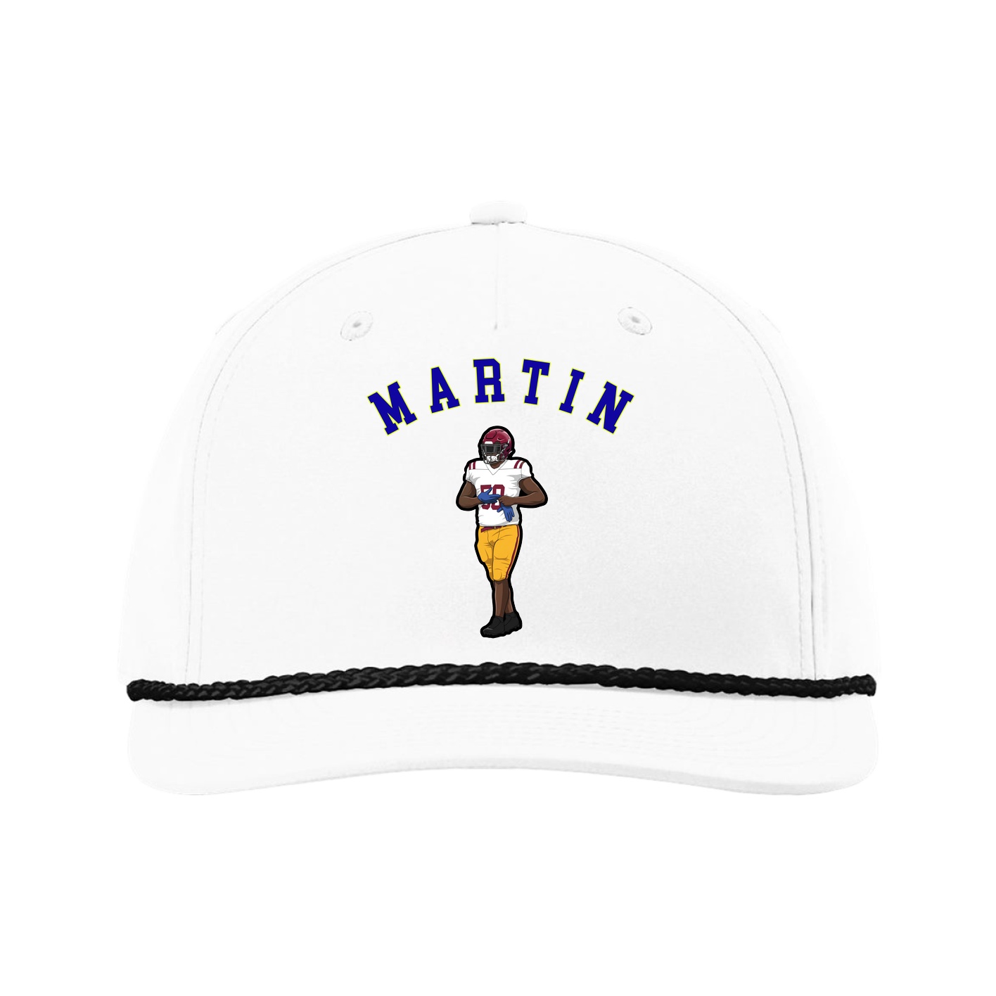 Five-Panel Classic Rope Cap — Shirsey Arch in White