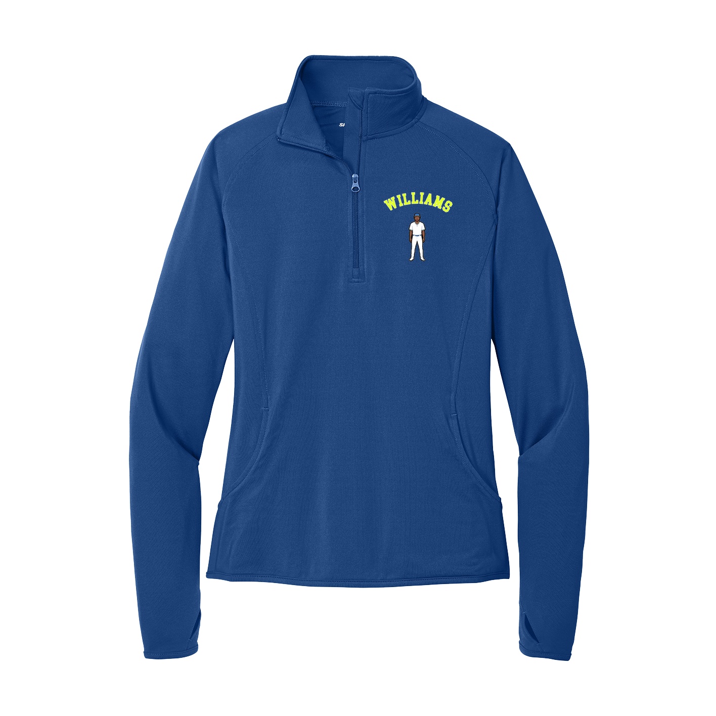 Women's Q-Zip Pullover — Shirsey Arch in Royal