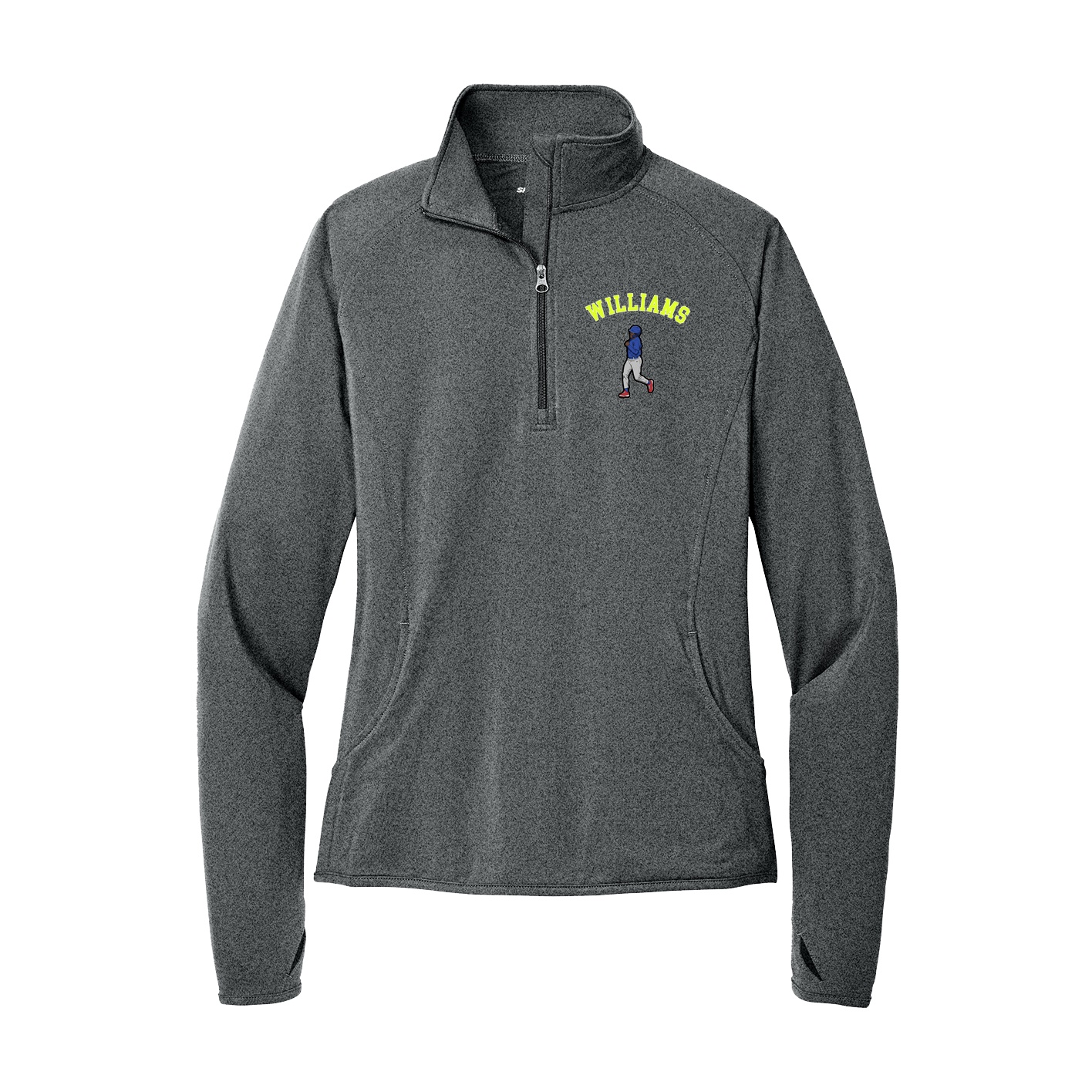 Women's Q-Zip Pullover — Shirsey Arch in Grey