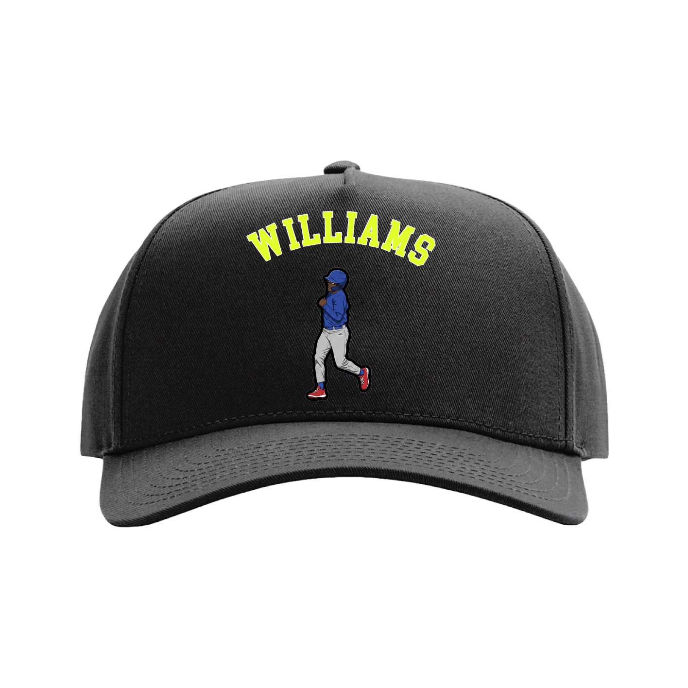 Full Fabric Five-Panel Champ Cap — Shirsey Arch in Black