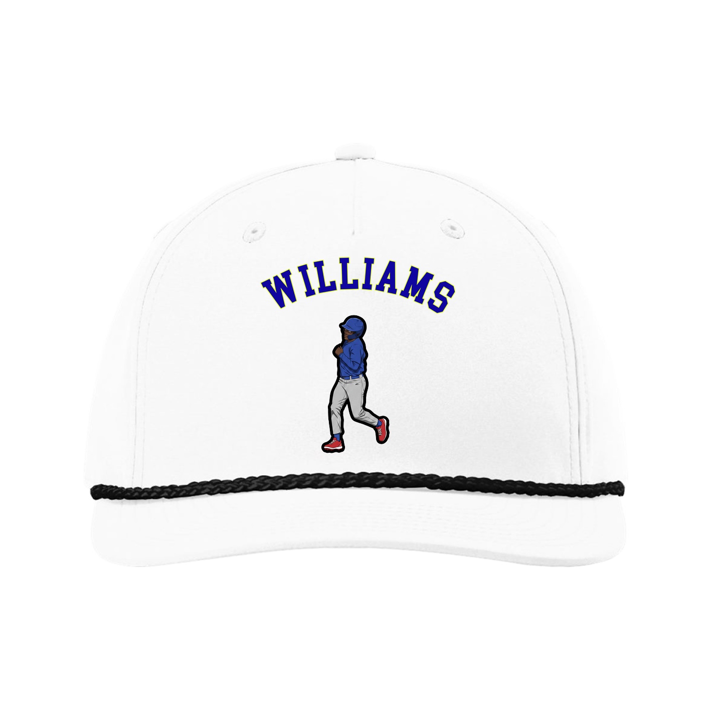 Five-Panel Classic Rope Cap — Shirsey Arch in White