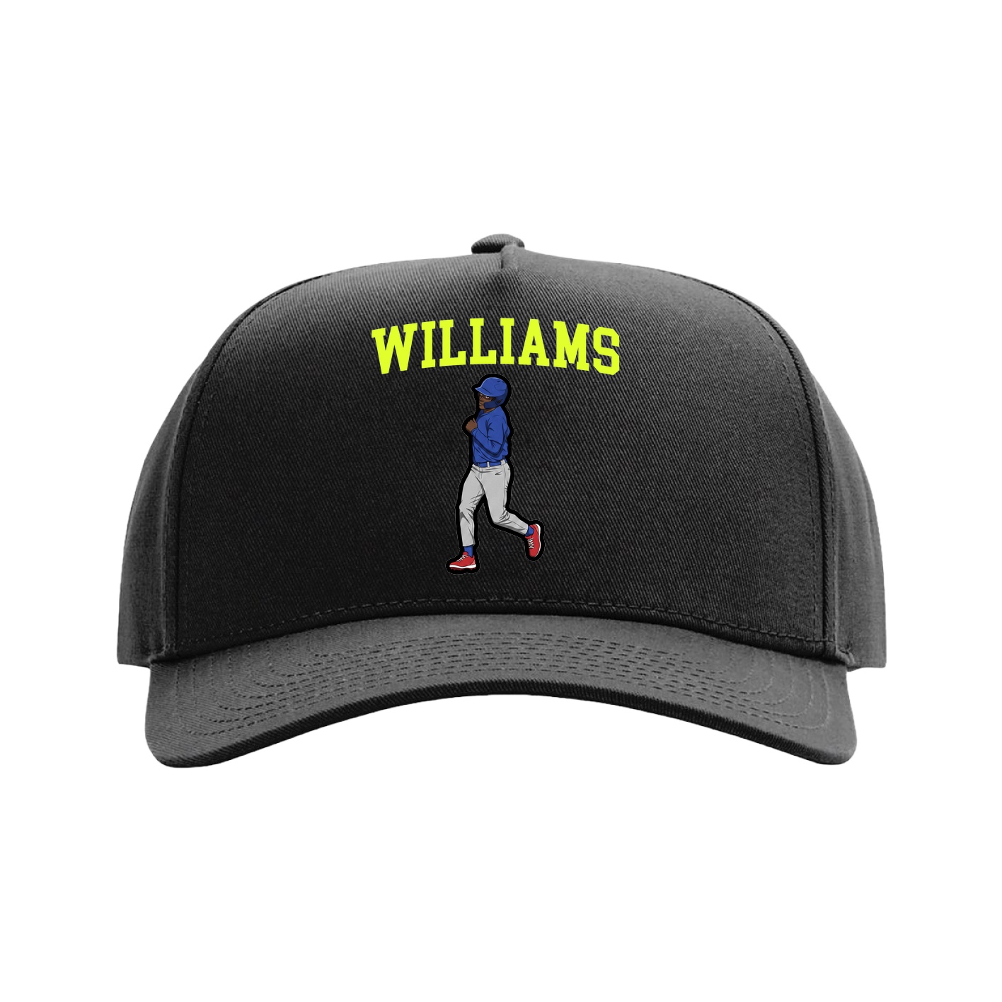 Full Fabric Five-Panel Champ Cap — Shirsey in Black